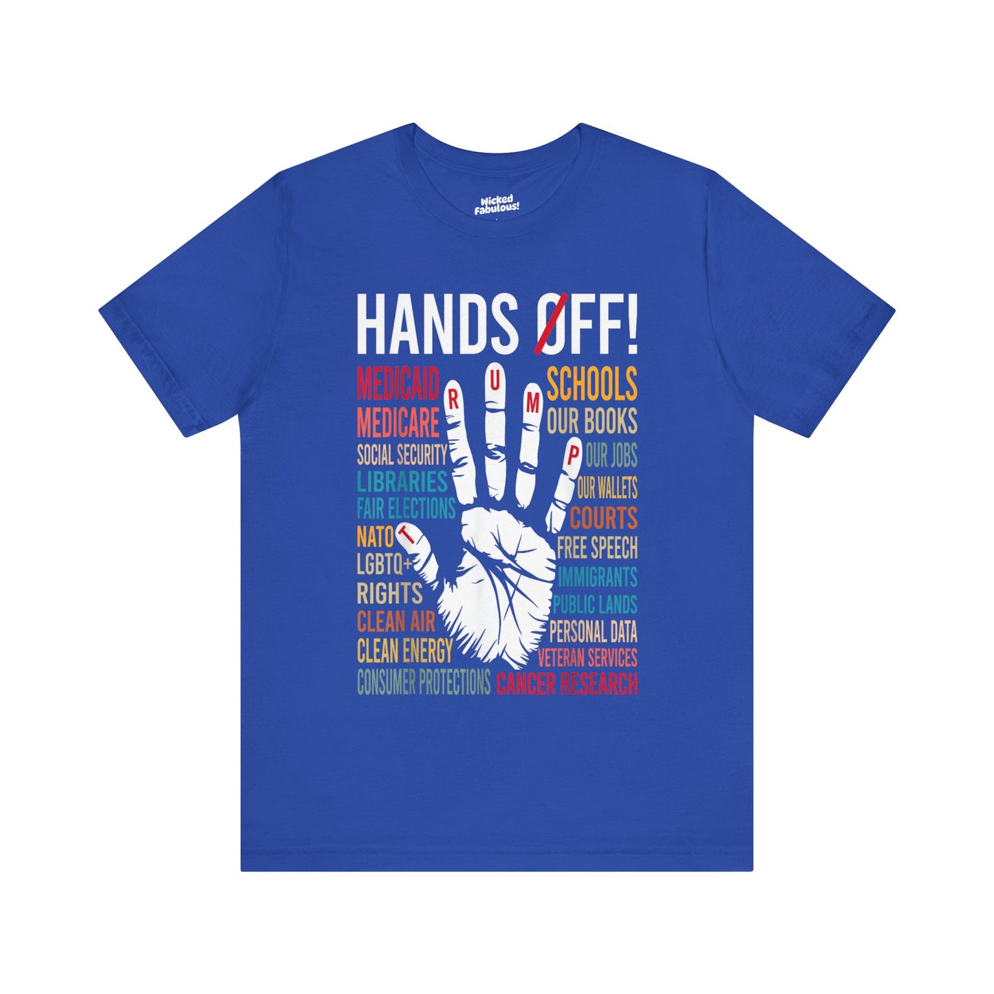 Unisex Jersey Short Sleeve Tee - "Hands Off!" Graphic Tee for Activism and Awareness
