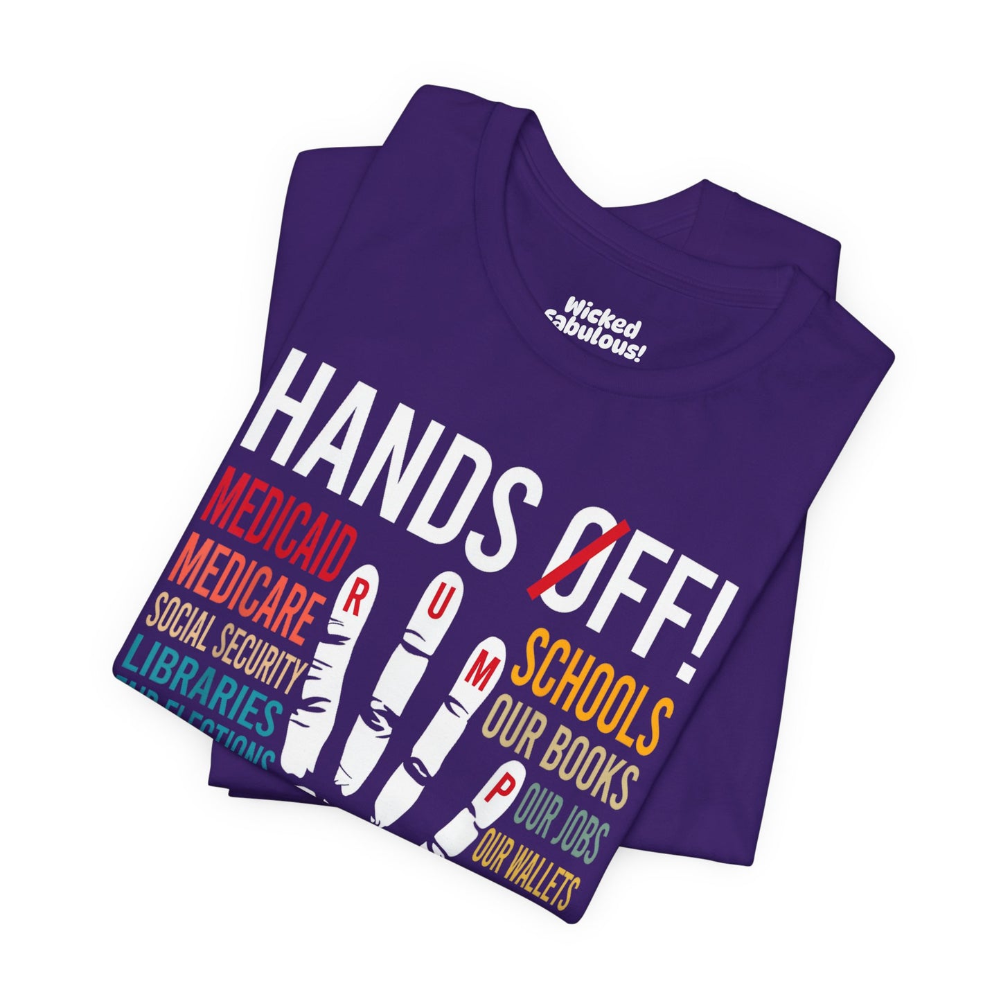 Unisex Jersey Short Sleeve Tee - "Hands Off!" Graphic Tee for Activism and Awareness