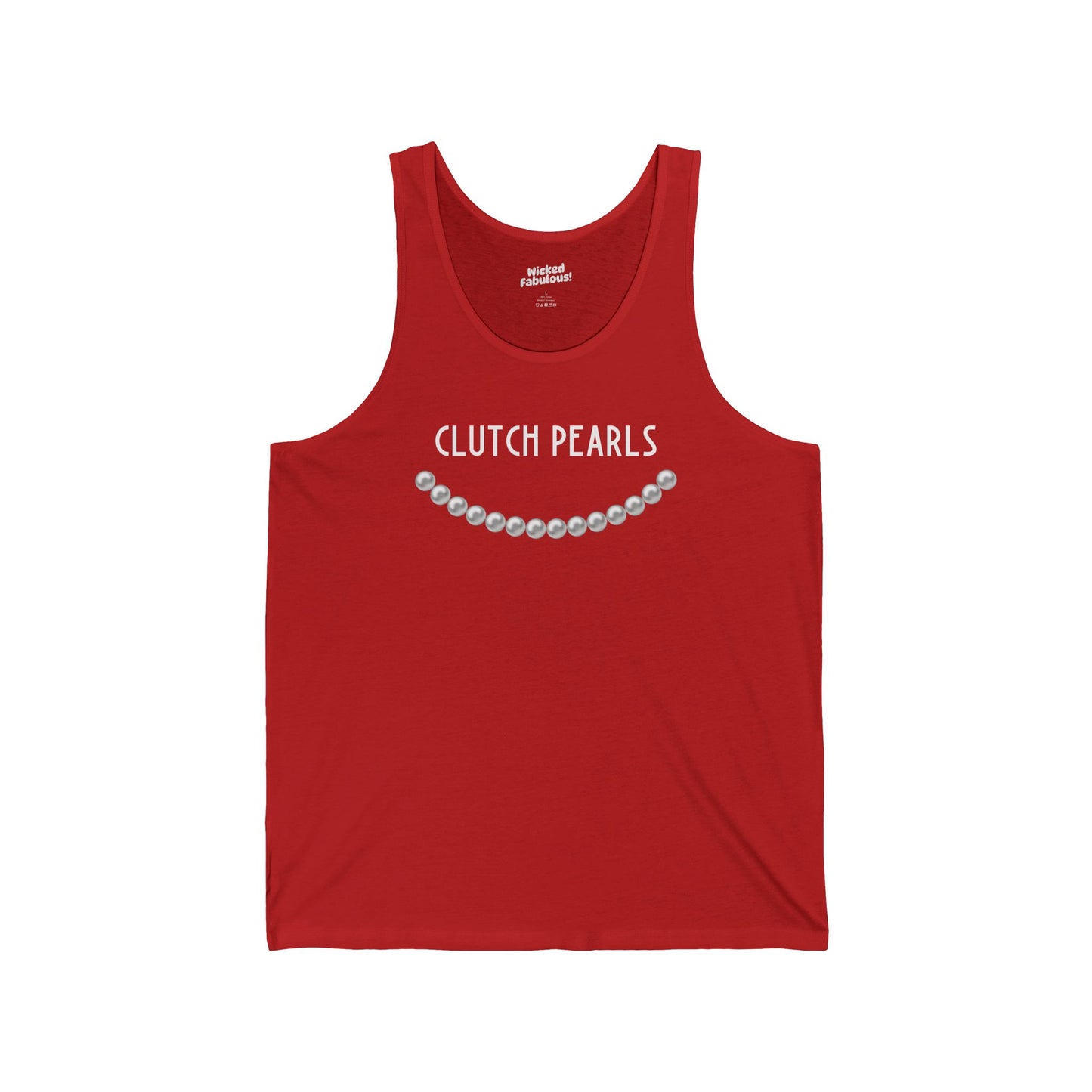 Clutch Pearls Unisex Jersey Tank Top - Stylish Pearl Design for Casual Wear
