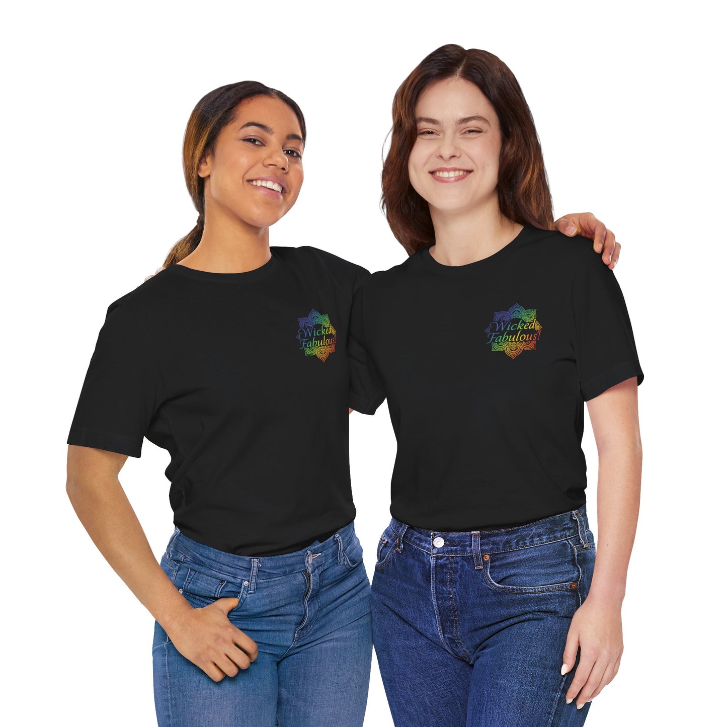 Vibrant Psychedelic Chakra Short Sleeve Tee (Printed on Back)