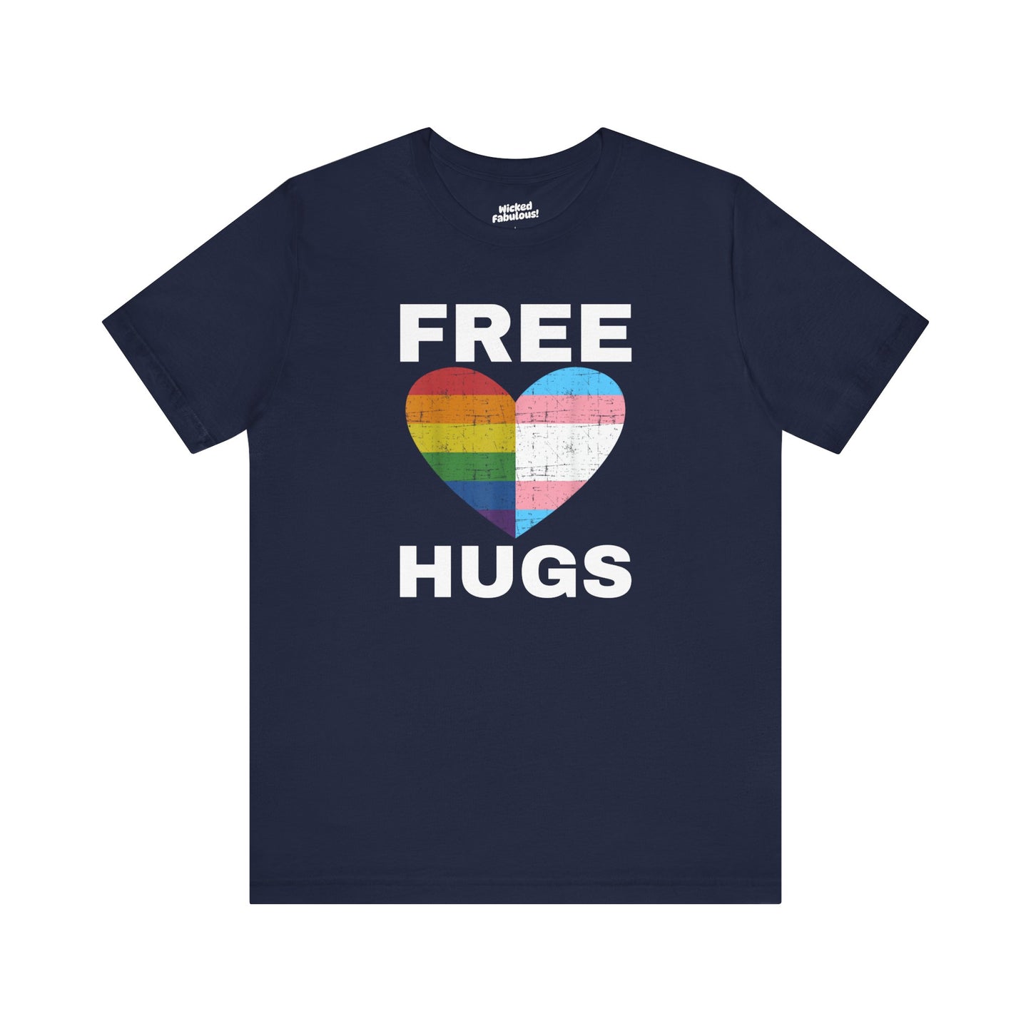 Pride Love Hugs T-Shirt - Unisex Jersey Short Sleeve Tee for LGBTQ+ Support
