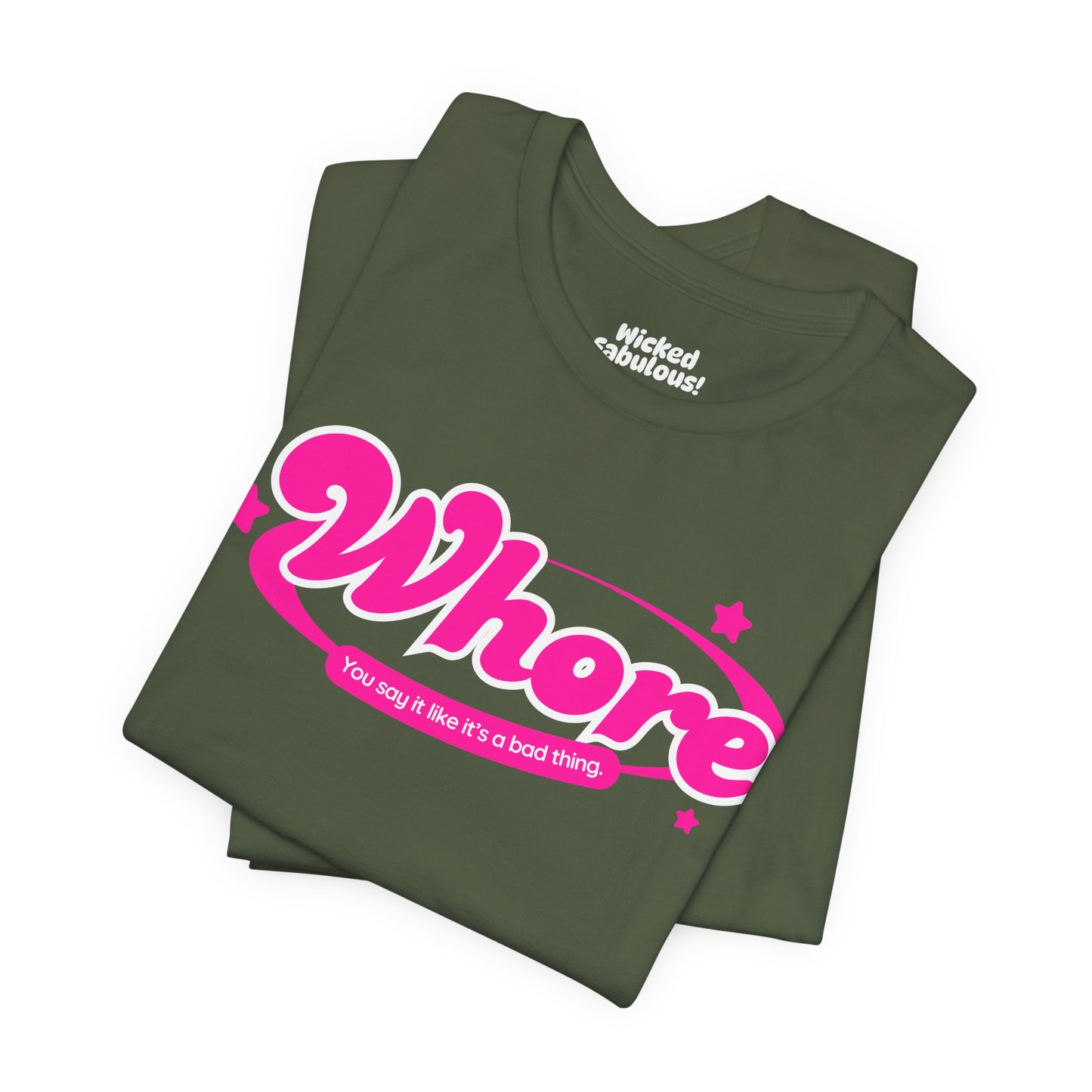 Funny Graphic Tee - "Whore" Statement Shirt for Bold Style