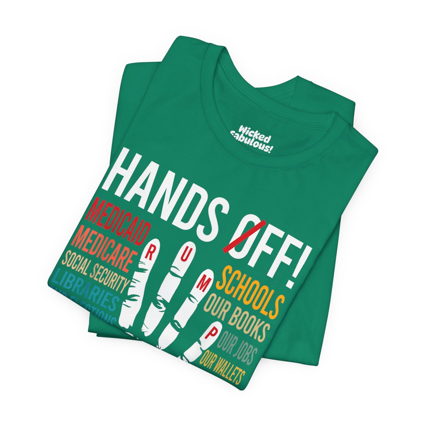 Unisex Jersey Short Sleeve Tee - "Hands Off!" Graphic Tee for Activism and Awareness