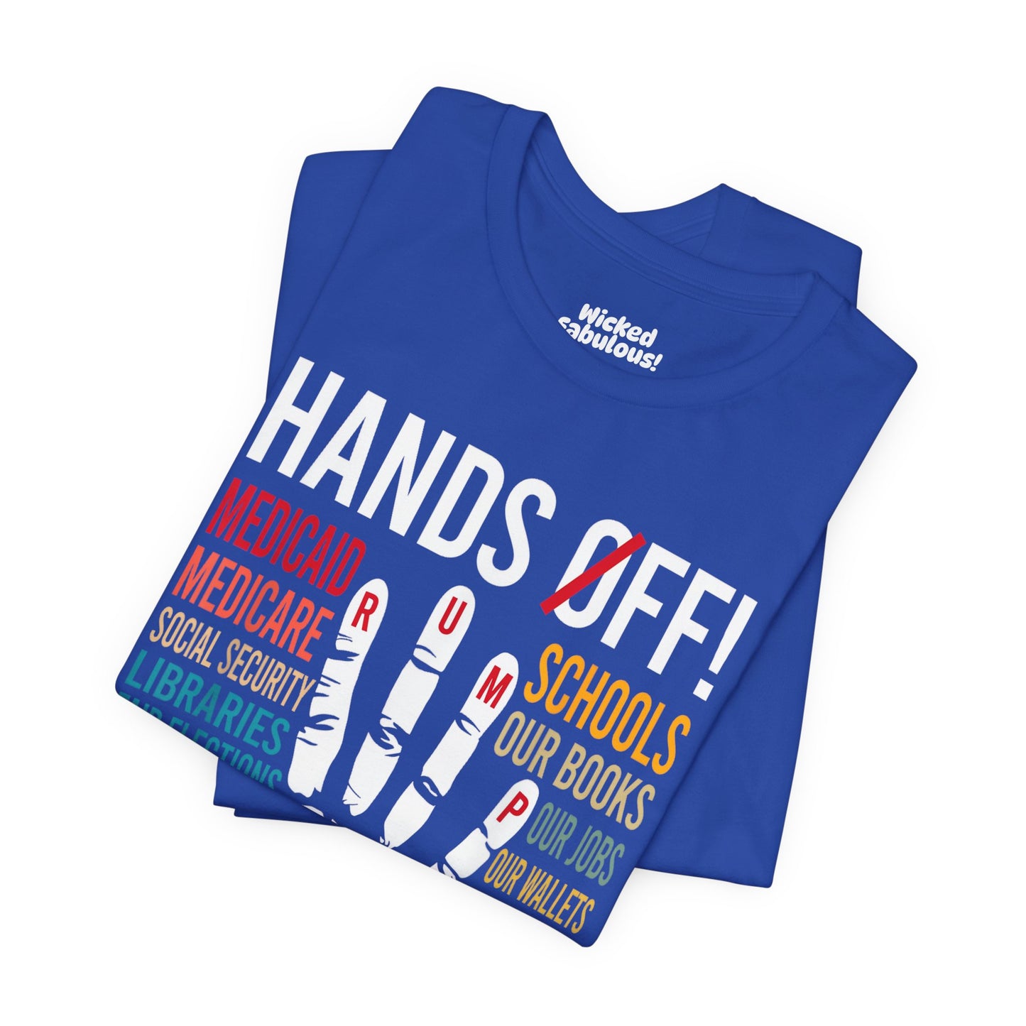 Unisex Jersey Short Sleeve Tee - "Hands Off!" Graphic Tee for Activism and Awareness