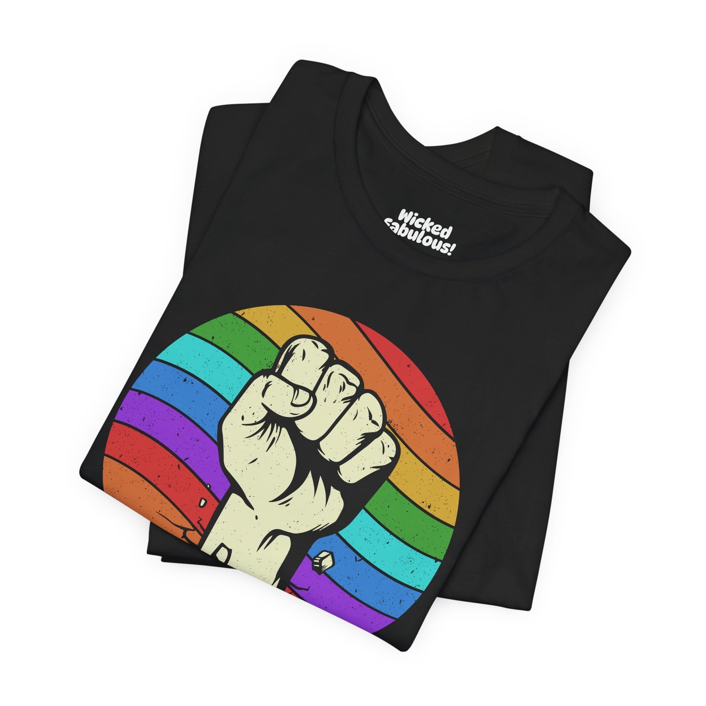 Resist Rainbow Graphic Tee | Unisex Short Sleeve T-Shirt for Activism and Pride