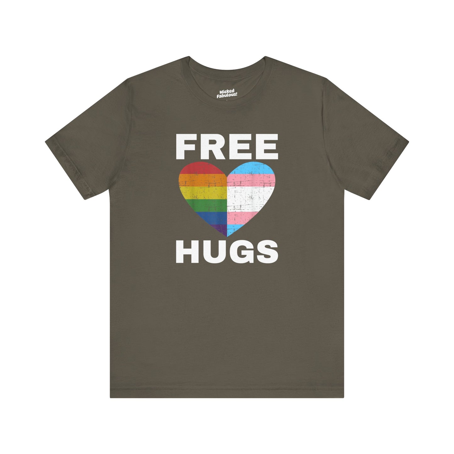 Pride Love Hugs T-Shirt - Unisex Jersey Short Sleeve Tee for LGBTQ+ Support