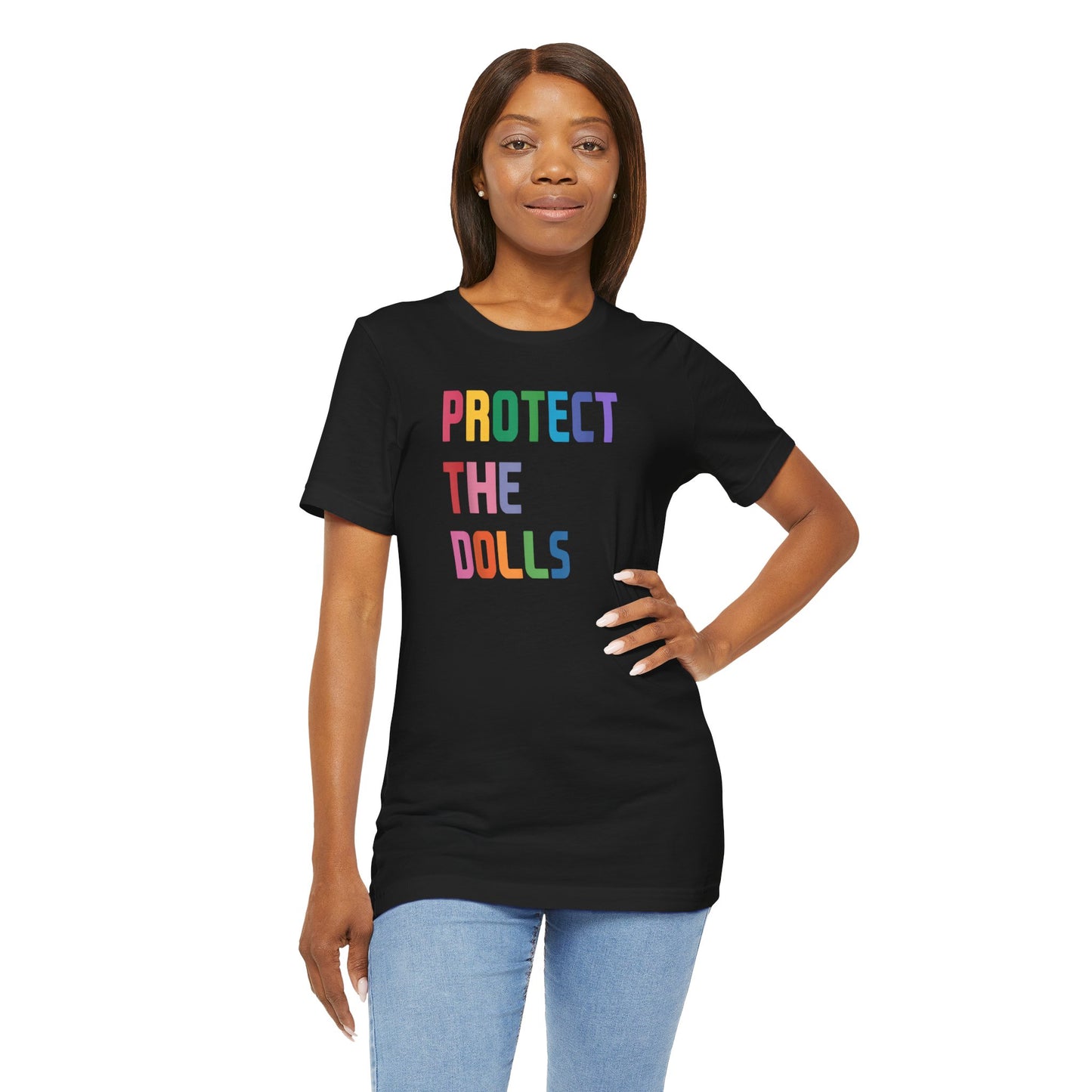 Protect the Dolls Unisex Jersey Tee – Supportive LGBTQ+ Apparel