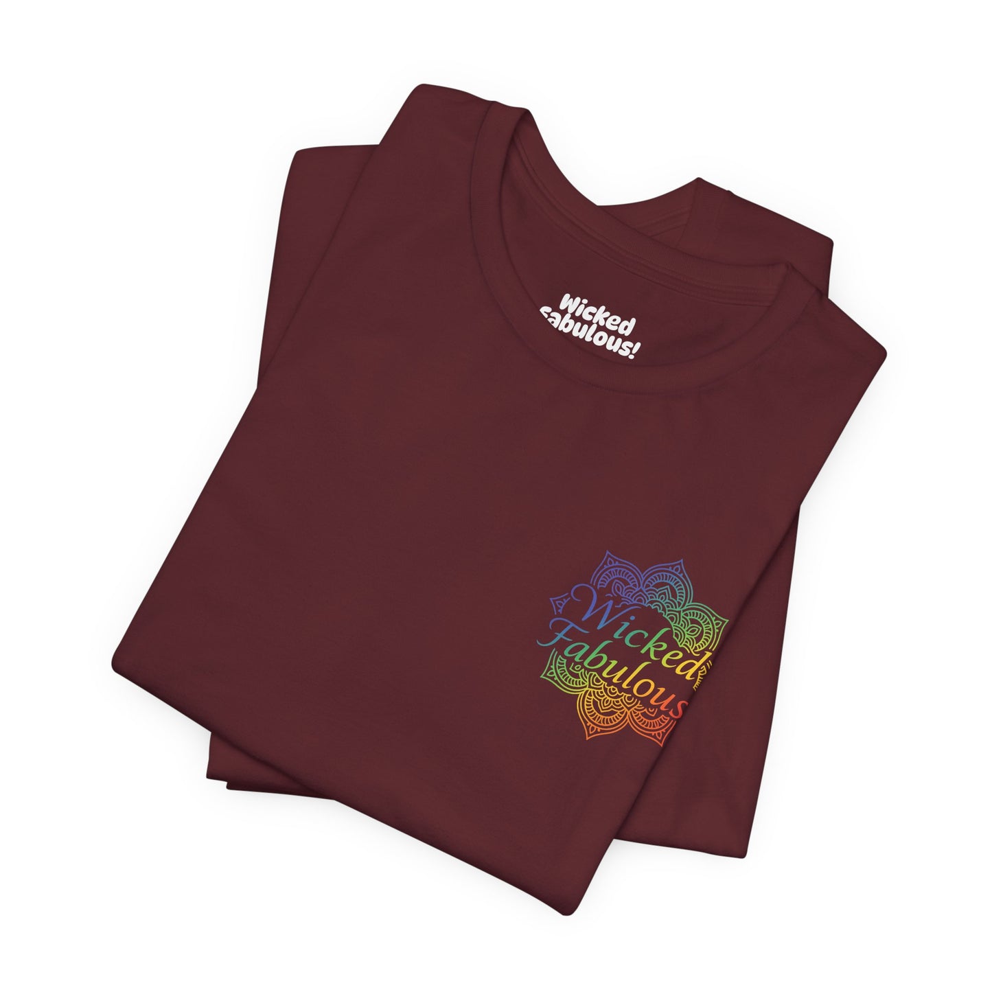Vibrant Psychedelic Chakra Short Sleeve Tee (Printed on Back)