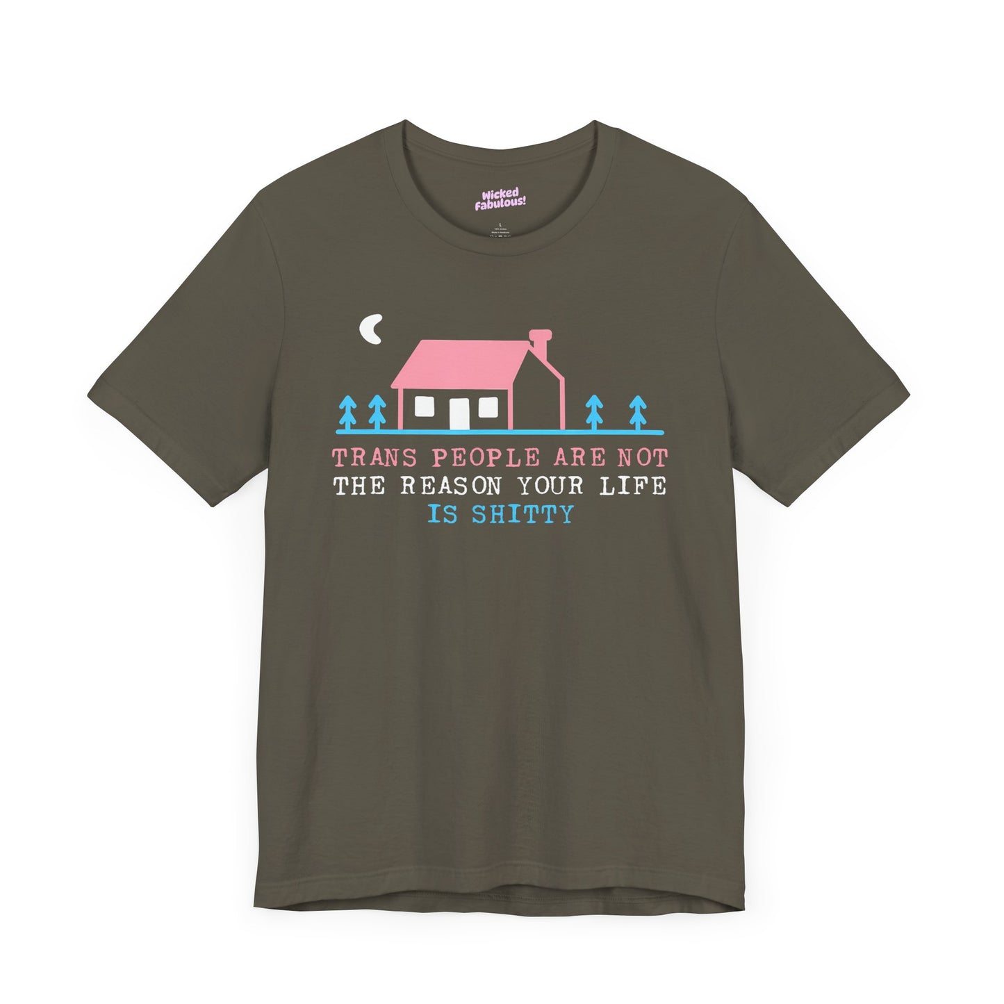 Trans Rights Awareness Tee - "Trans People are Not the Reason Your Life is Shitty"
