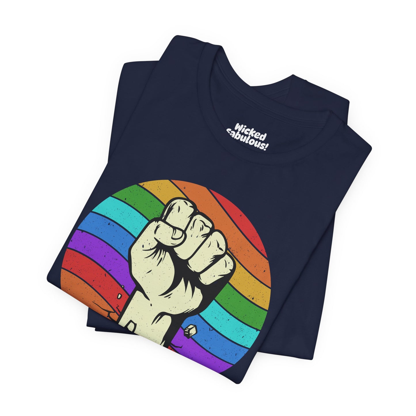Resist Rainbow Graphic Tee | Unisex Short Sleeve T-Shirt for Activism and Pride