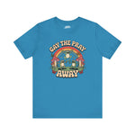 Hop into queer joy with our “Gay the Pray Away” T-Shirt!