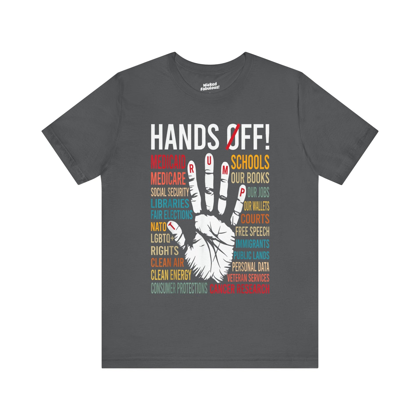 Unisex Jersey Short Sleeve Tee - "Hands Off!" Graphic Tee for Activism and Awareness