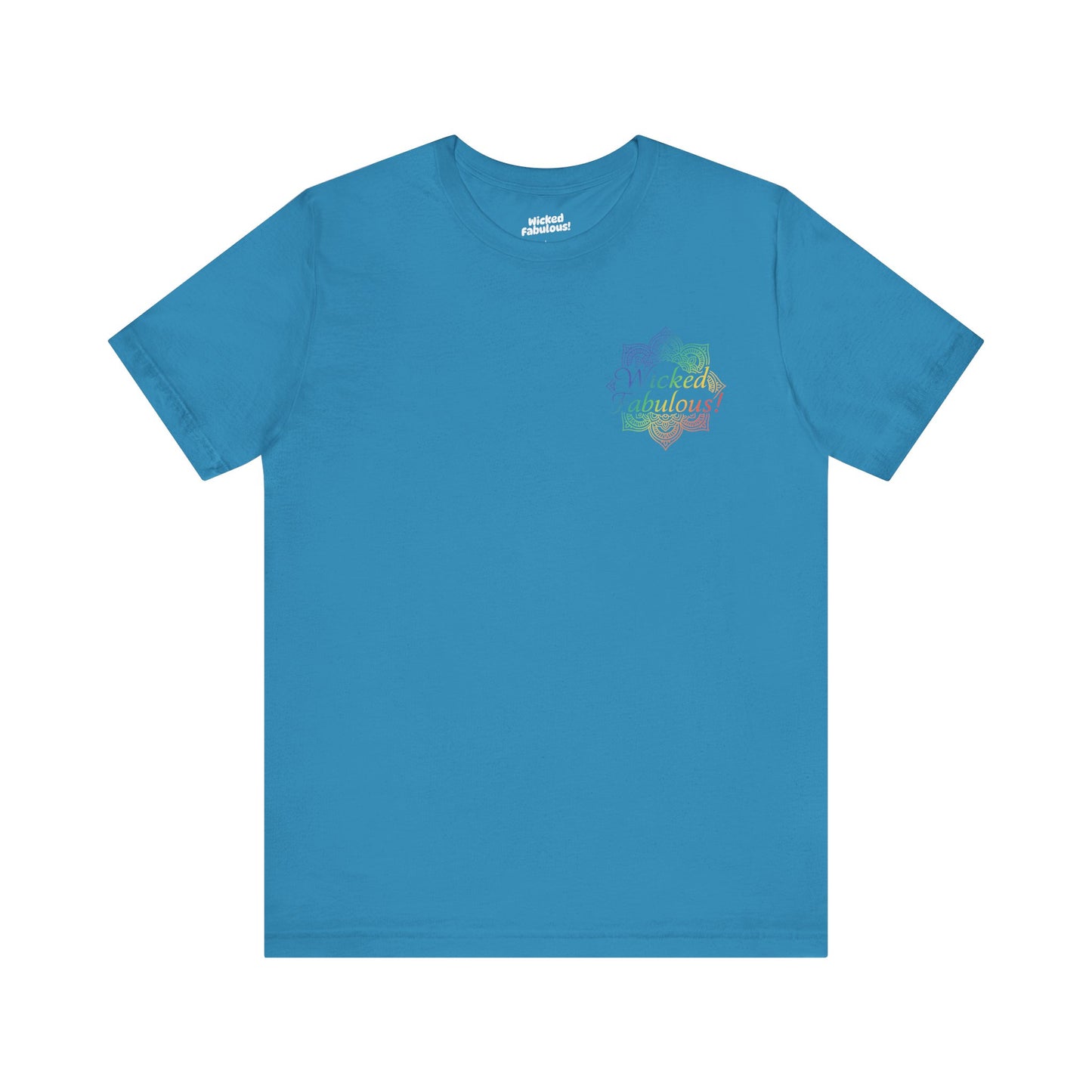 Vibrant Psychedelic Chakra Short Sleeve Tee (Printed on Back)