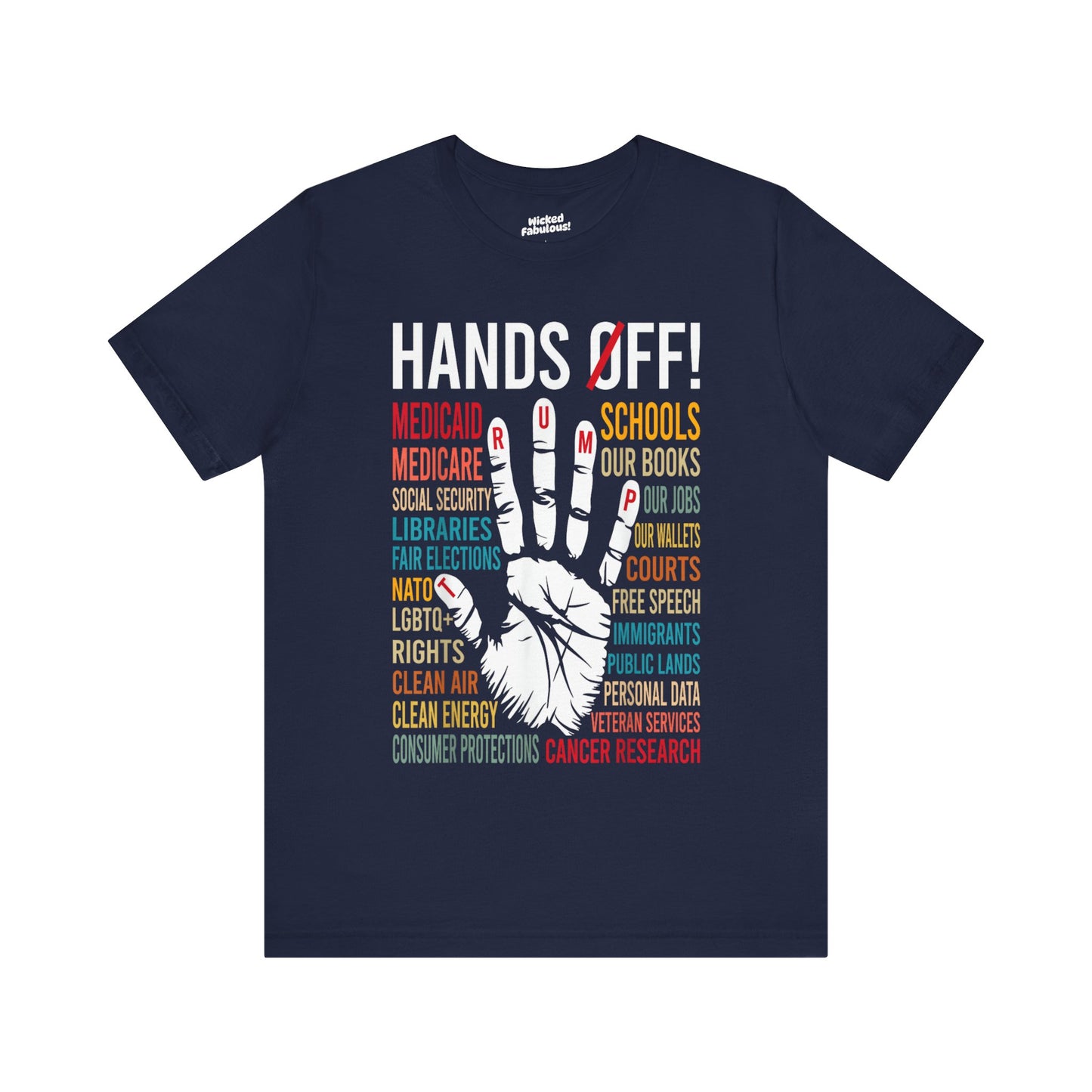 Unisex Jersey Short Sleeve Tee - "Hands Off!" Graphic Tee for Activism and Awareness