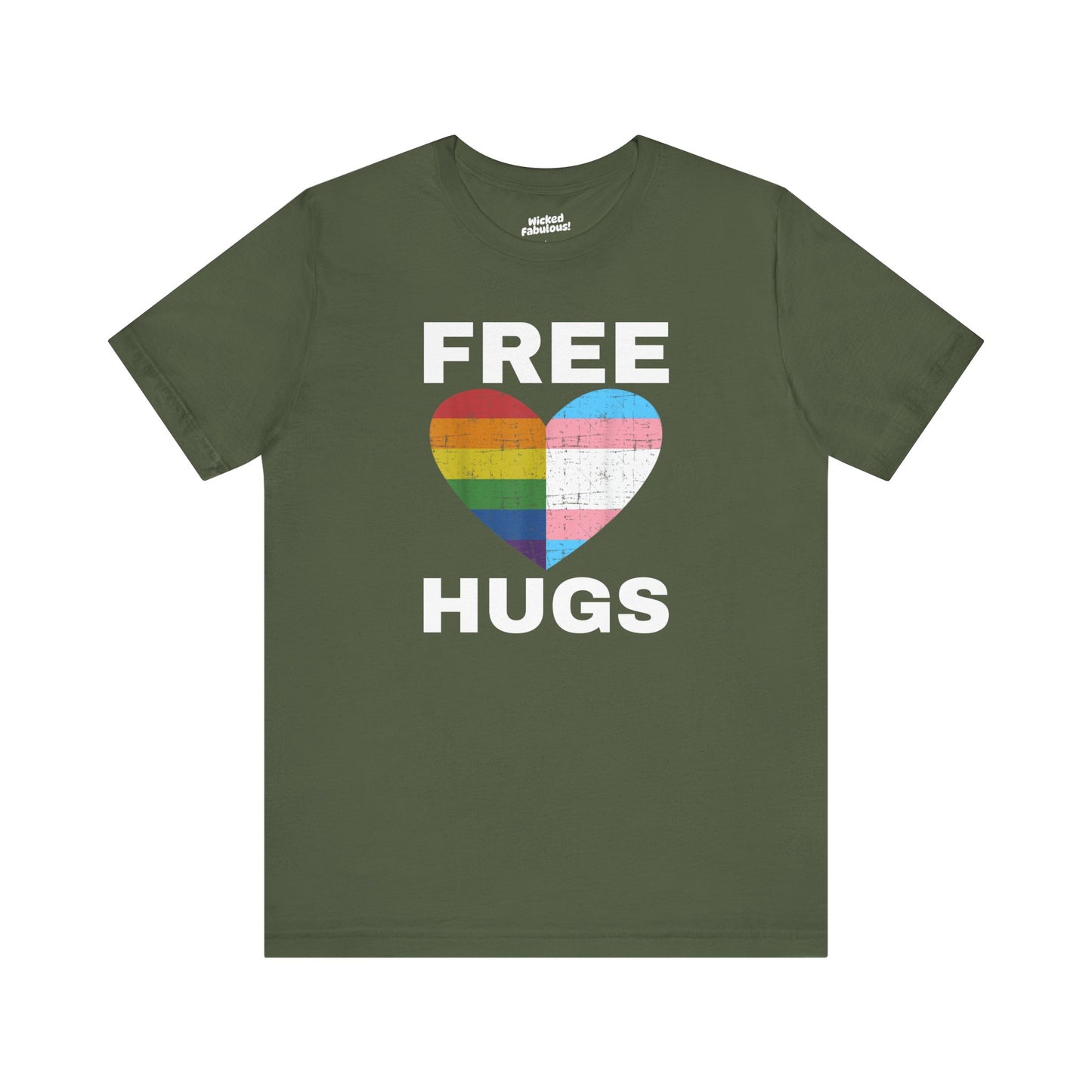 Pride Love Hugs T-Shirt - Unisex Jersey Short Sleeve Tee for LGBTQ+ Support