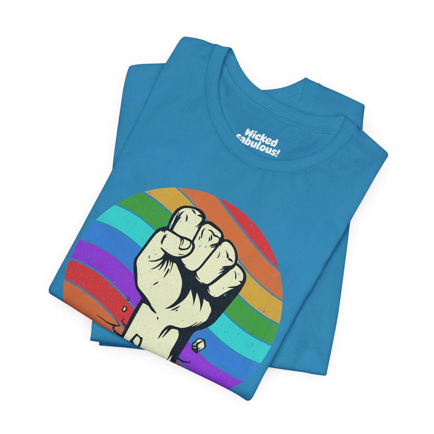 Resist Rainbow Graphic Tee | Unisex Short Sleeve T-Shirt for Activism and Pride