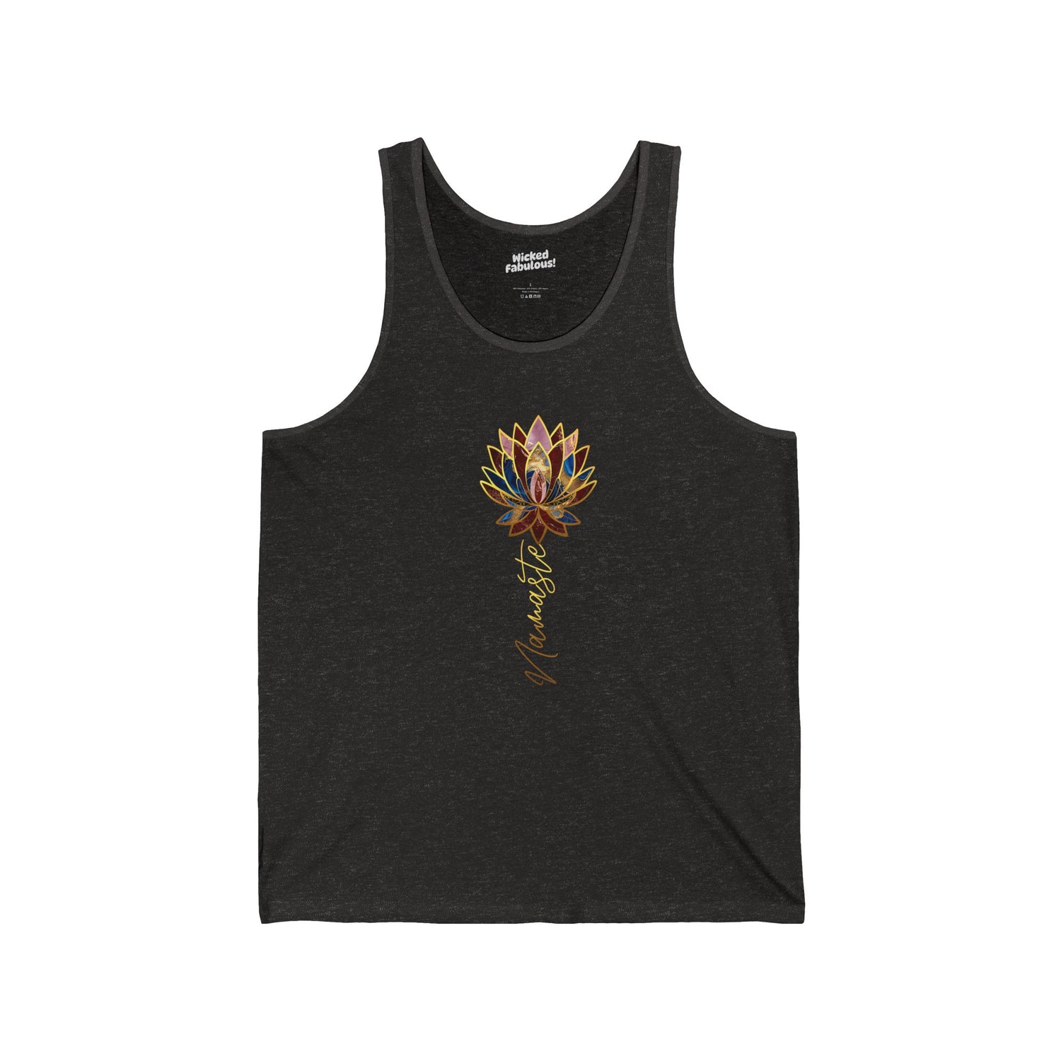 Lotus Vibes Namaste Unisex Tank – Spiritual Sleeveless Top for Mindful Energy