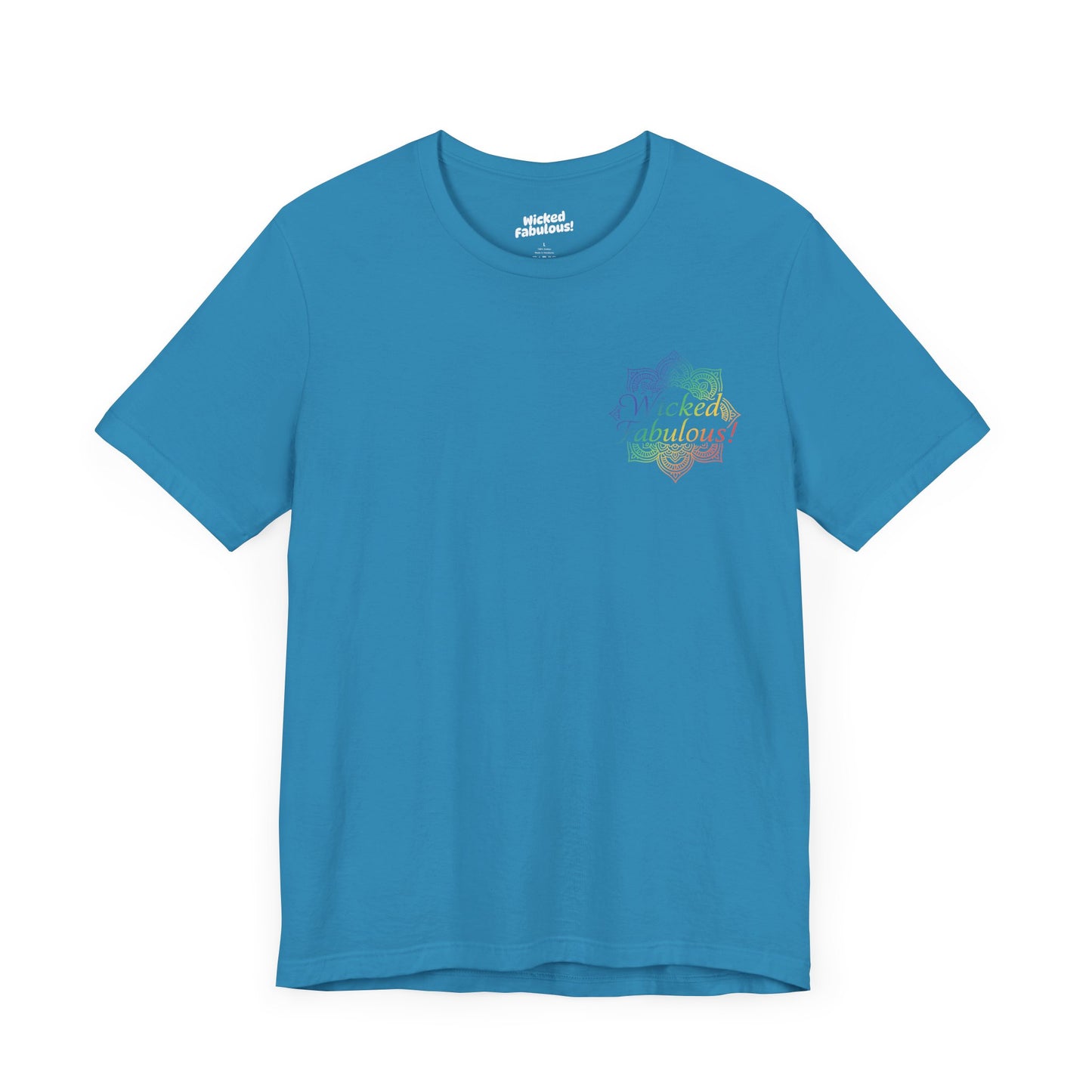 Vibrant Psychedelic Chakra Short Sleeve Tee (Printed on Back)