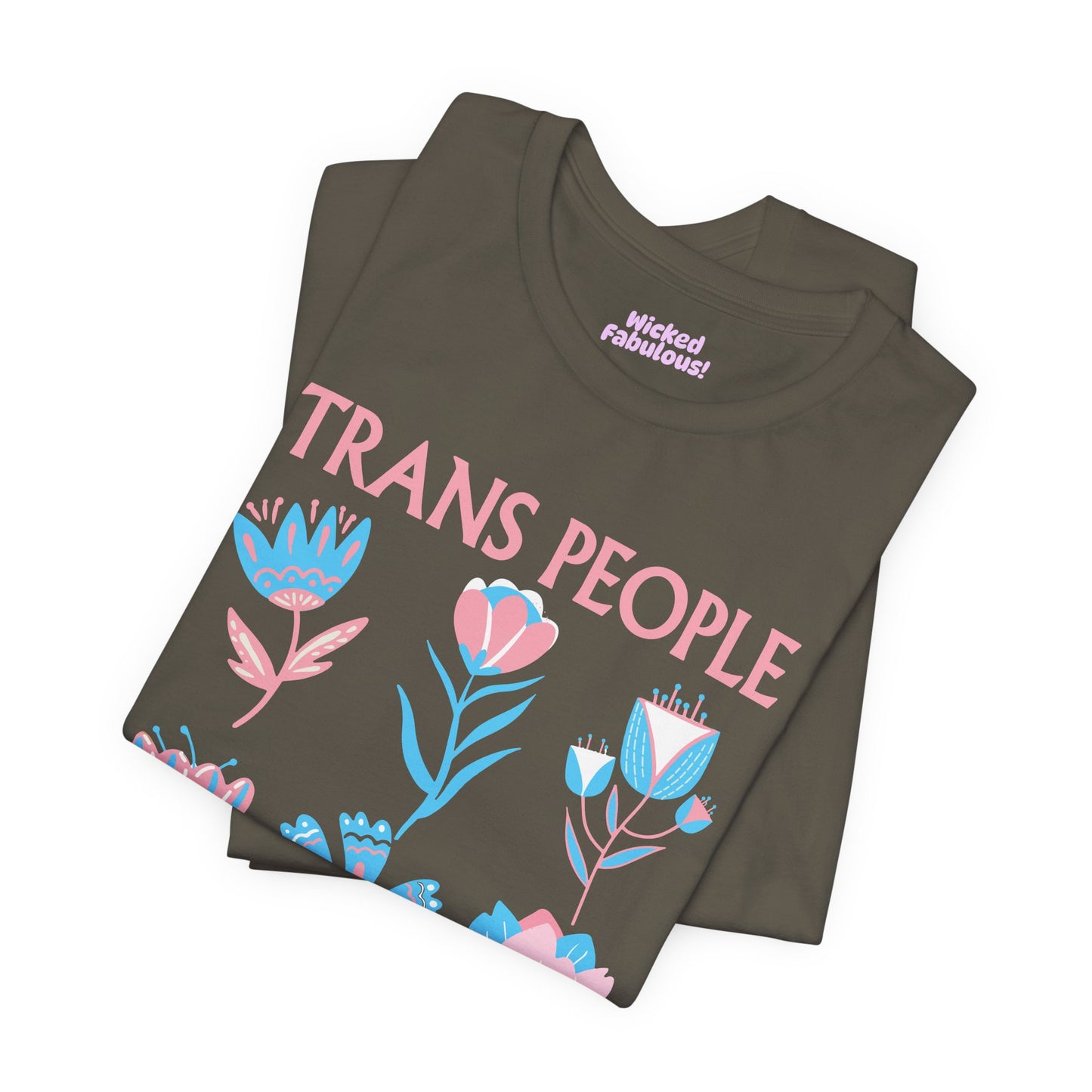 Trans People Deserve Safety Tee - Unisex Jersey Short Sleeve T-Shirt for Pride & Activism