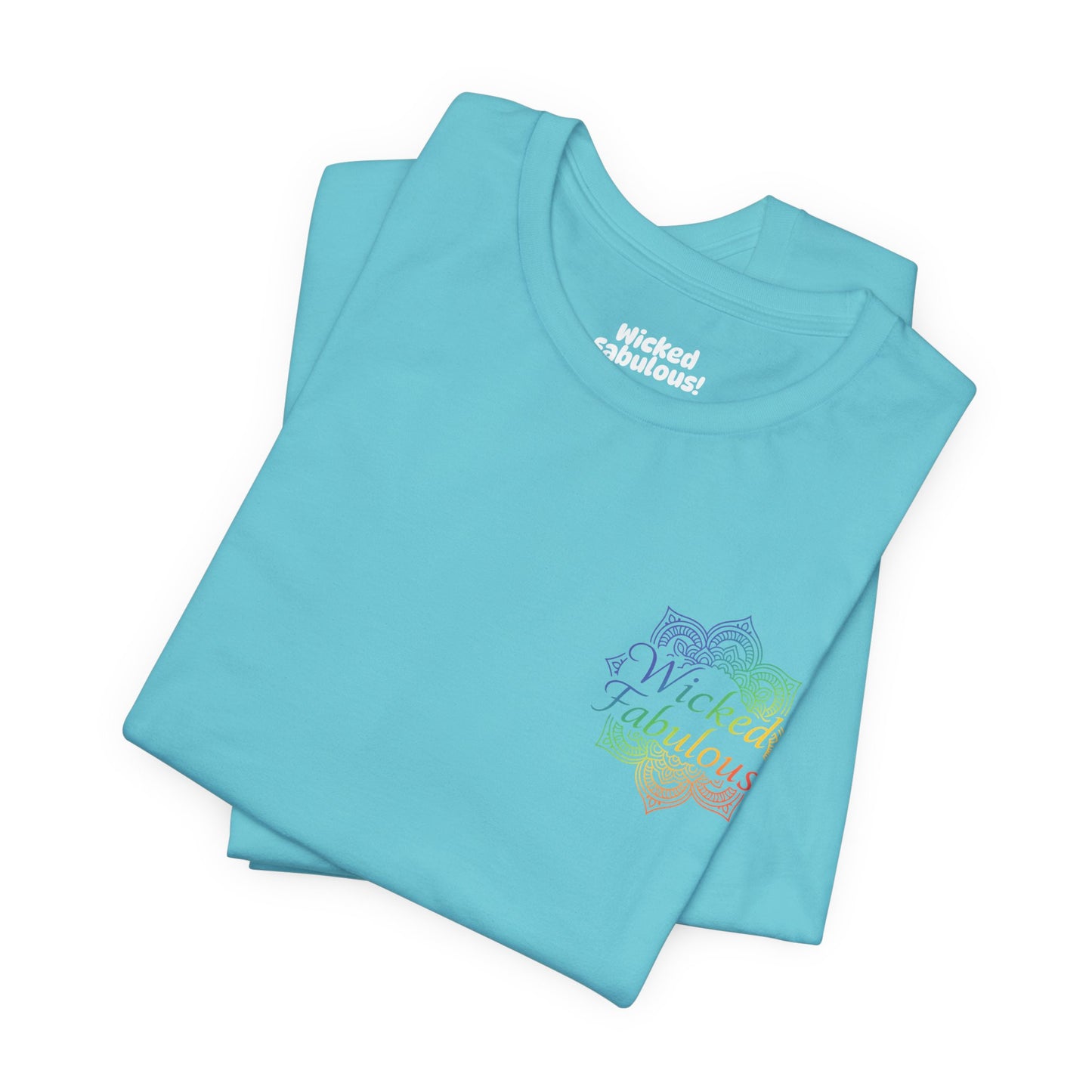 Vibrant Psychedelic Chakra Short Sleeve Tee (Printed on Back)