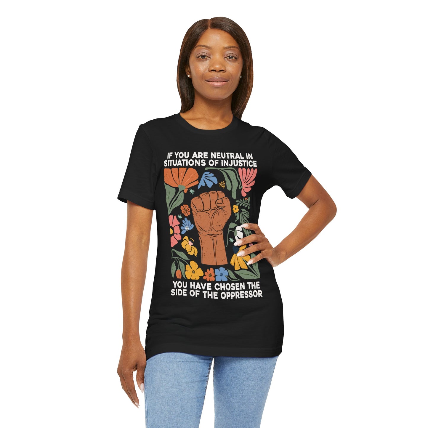 Empowering Unisex Jersey Tee - 'Choose a Side of Justice'