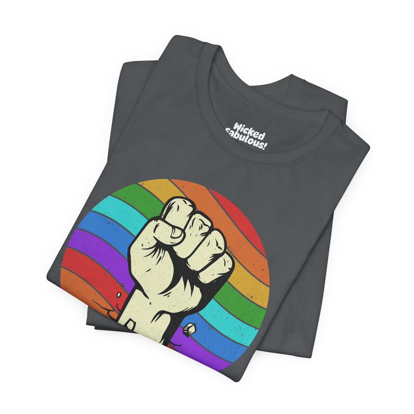 Resist Rainbow Graphic Tee | Unisex Short Sleeve T-Shirt for Activism and Pride