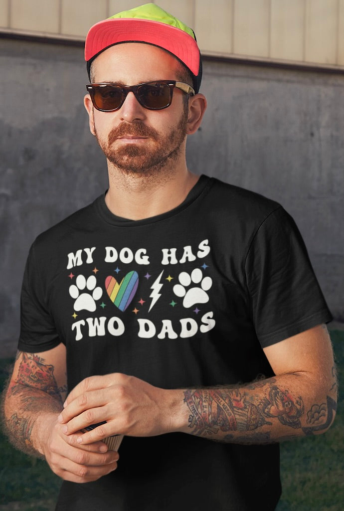 Pride Pet Lover Tee - "My Dog Has Two Dads" Unisex Jersey Short Sleeve