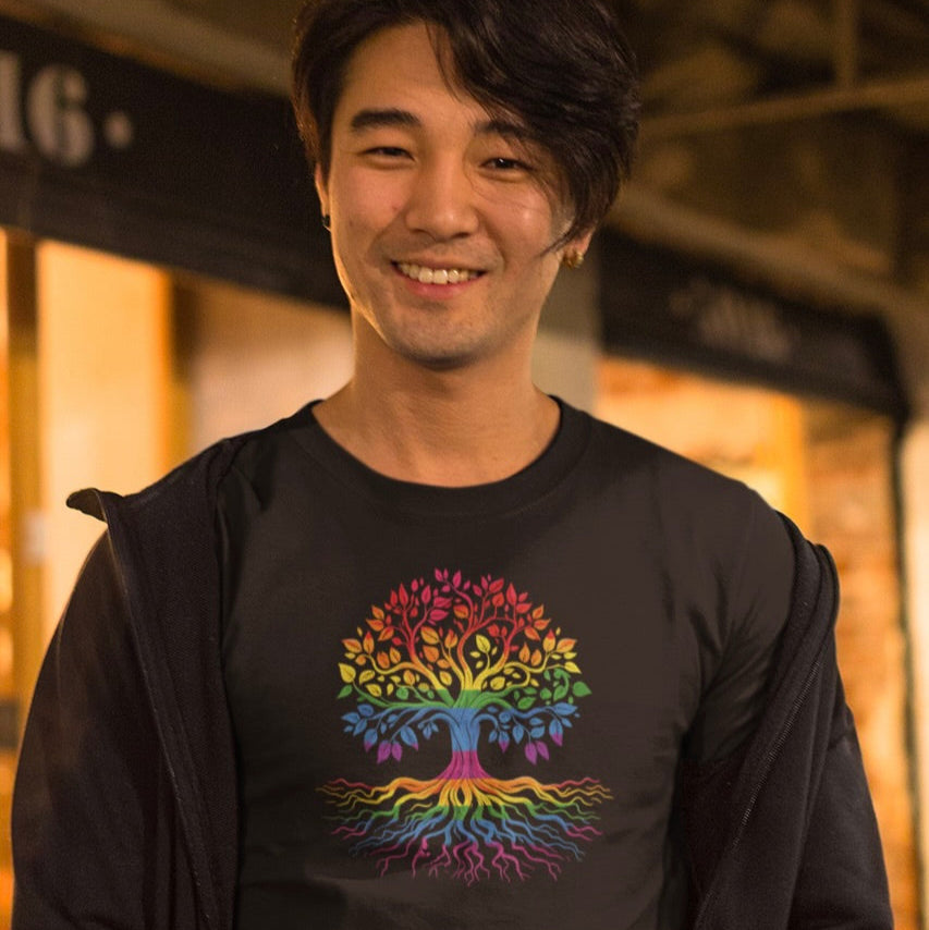 Rainbow Tree of Life T-Shirt – LGBTQ+ Pride Roots & Unity Tee