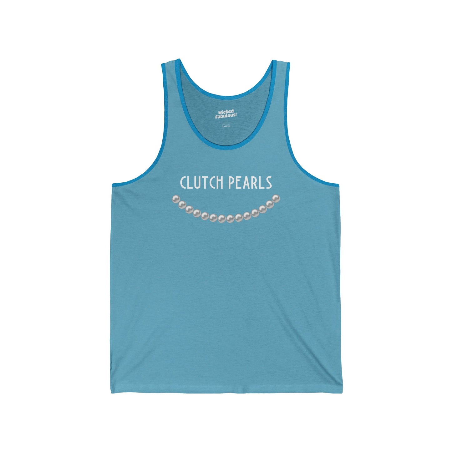 Clutch Pearls Unisex Jersey Tank Top - Stylish Pearl Design for Casual Wear