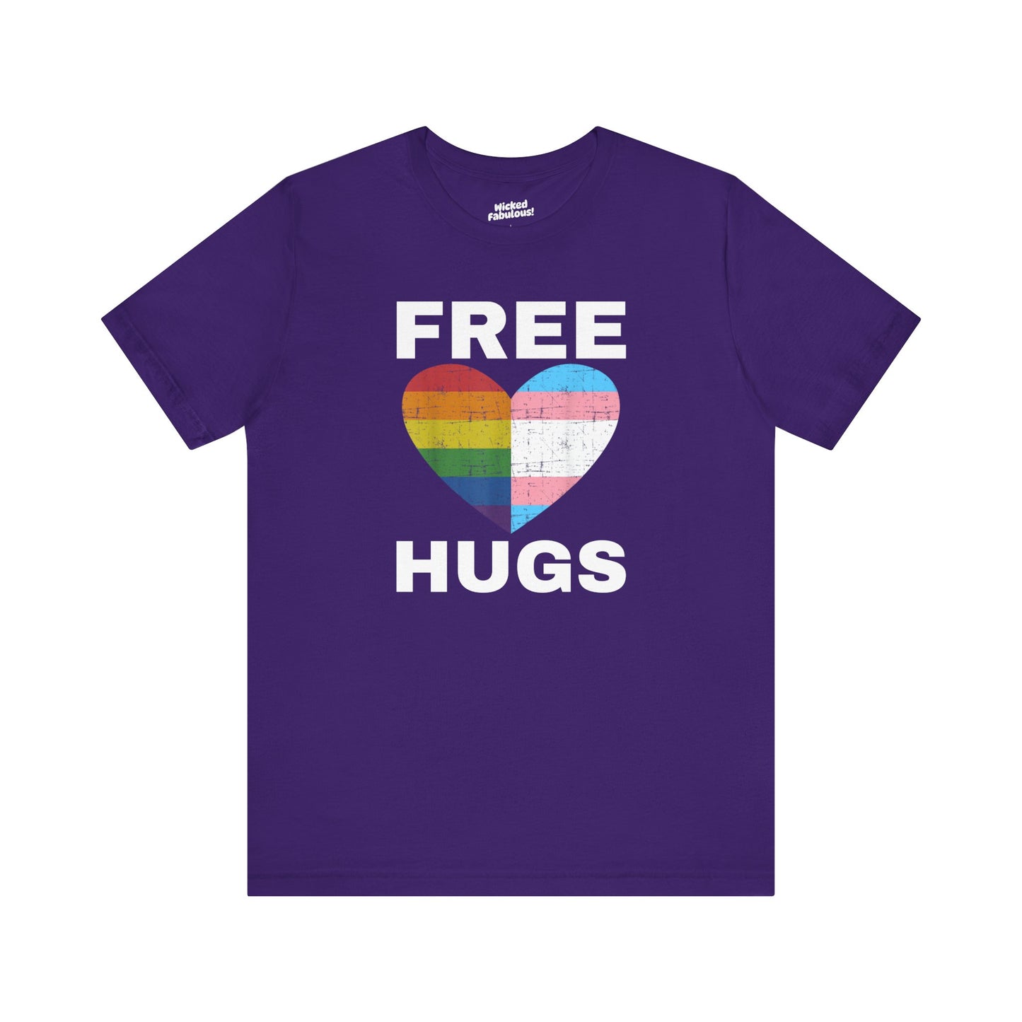 Pride Love Hugs T-Shirt - Unisex Jersey Short Sleeve Tee for LGBTQ+ Support