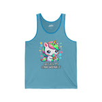 Funny Unicorn Tank Top for Summer & Beach Days - "I Bleach My Stink Wrinkle"