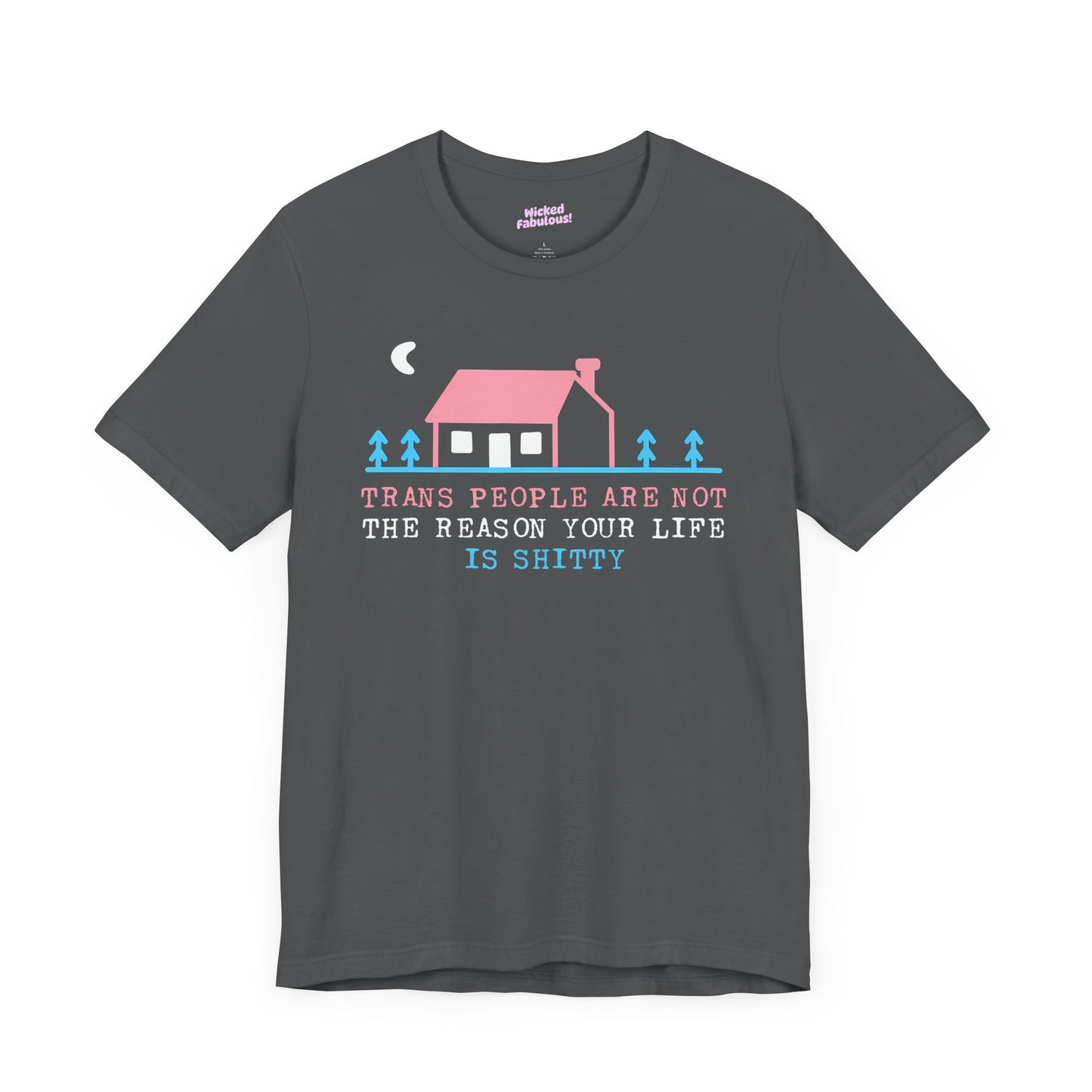 Trans Rights Awareness Tee - "Trans People are Not the Reason Your Life is Shitty"