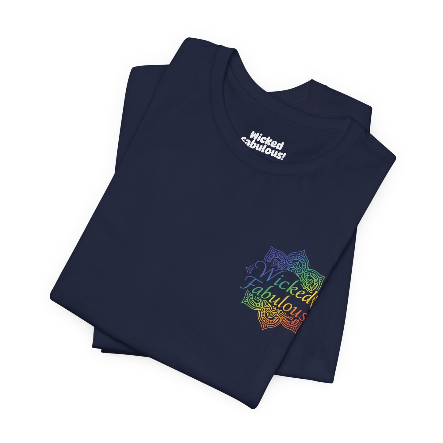 Vibrant Psychedelic Chakra Short Sleeve Tee (Printed on Back)