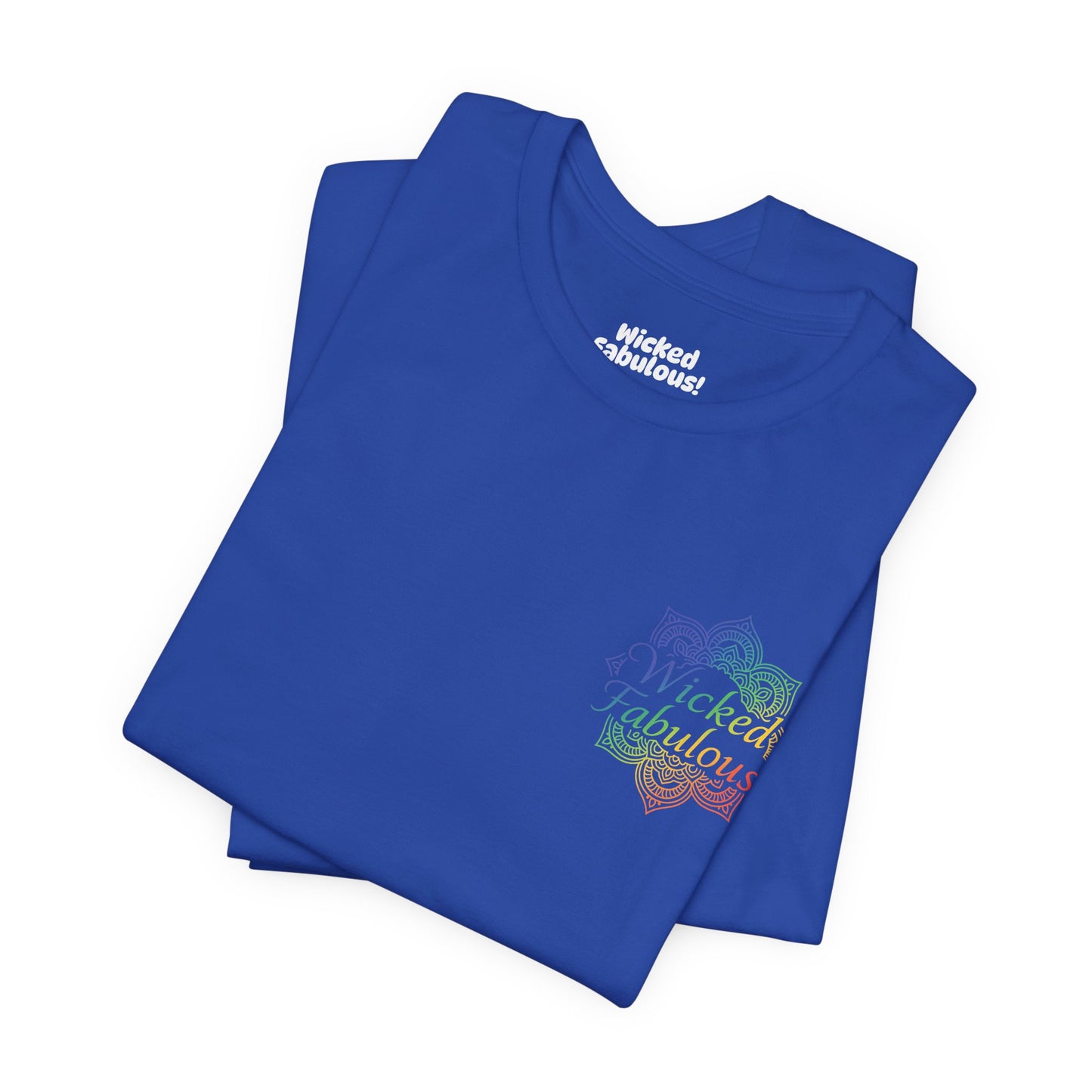 Vibrant Psychedelic Chakra Short Sleeve Tee (Printed on Back)