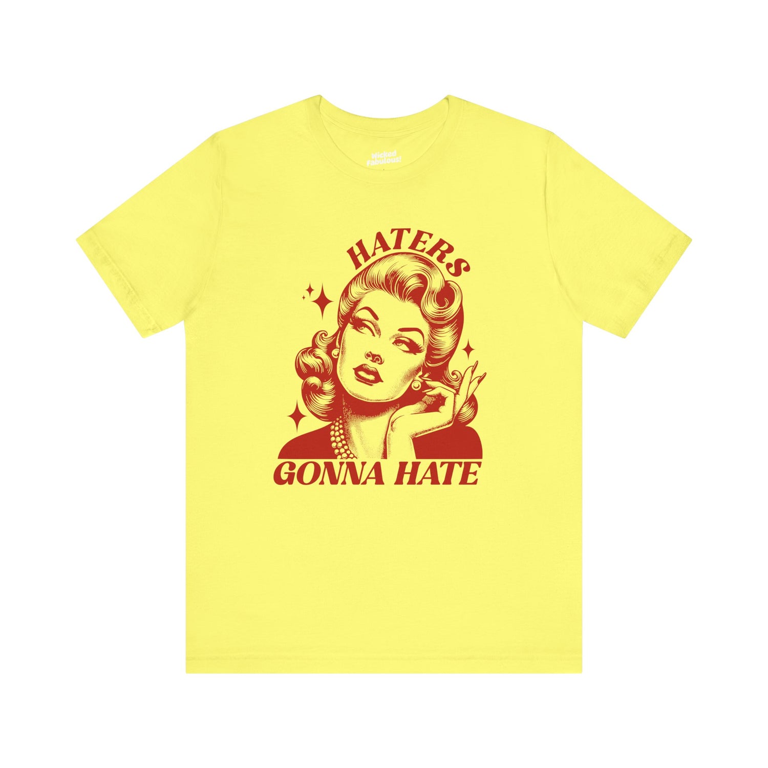 Haters Gonna Hate Unisex Short Sleeve Tee – Bold Yellow Statement T-Shirt