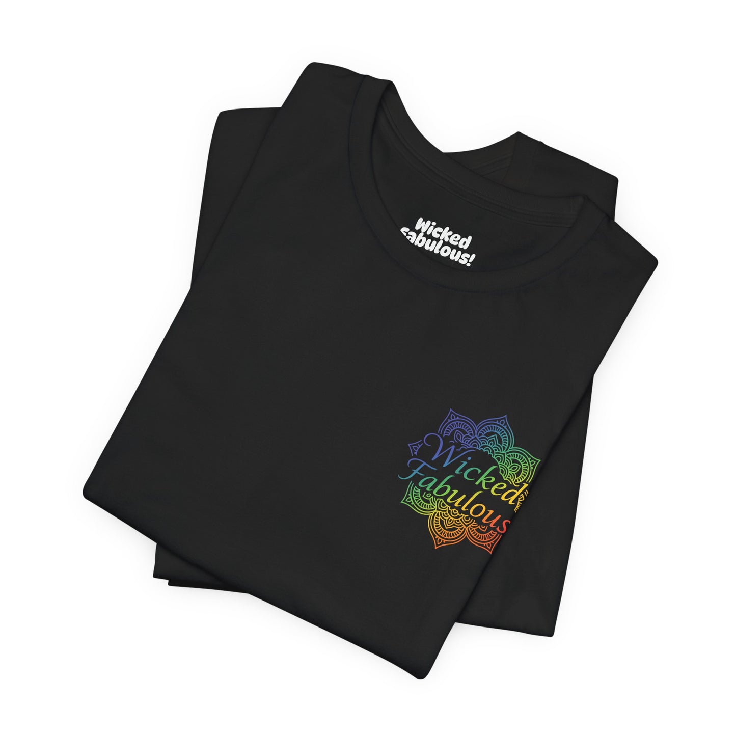 Vibrant Psychedelic Chakra Short Sleeve Tee (Printed on Back)