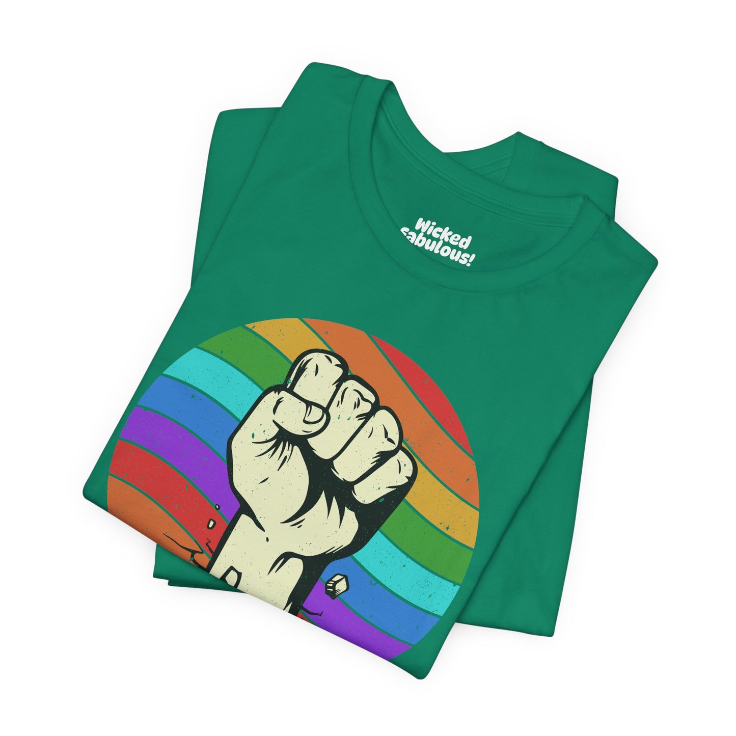 Resist Rainbow Graphic Tee | Unisex Short Sleeve T-Shirt for Activism and Pride