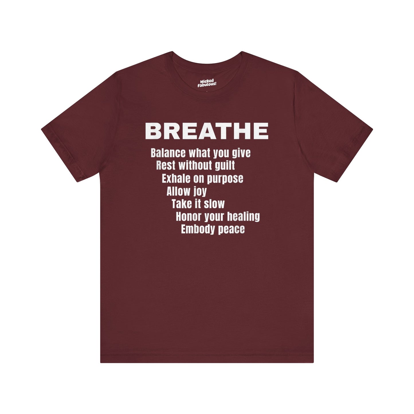 “BREATHE” Mindful Affirmation T-Shirt – Zen-Inspired Motivational Tee