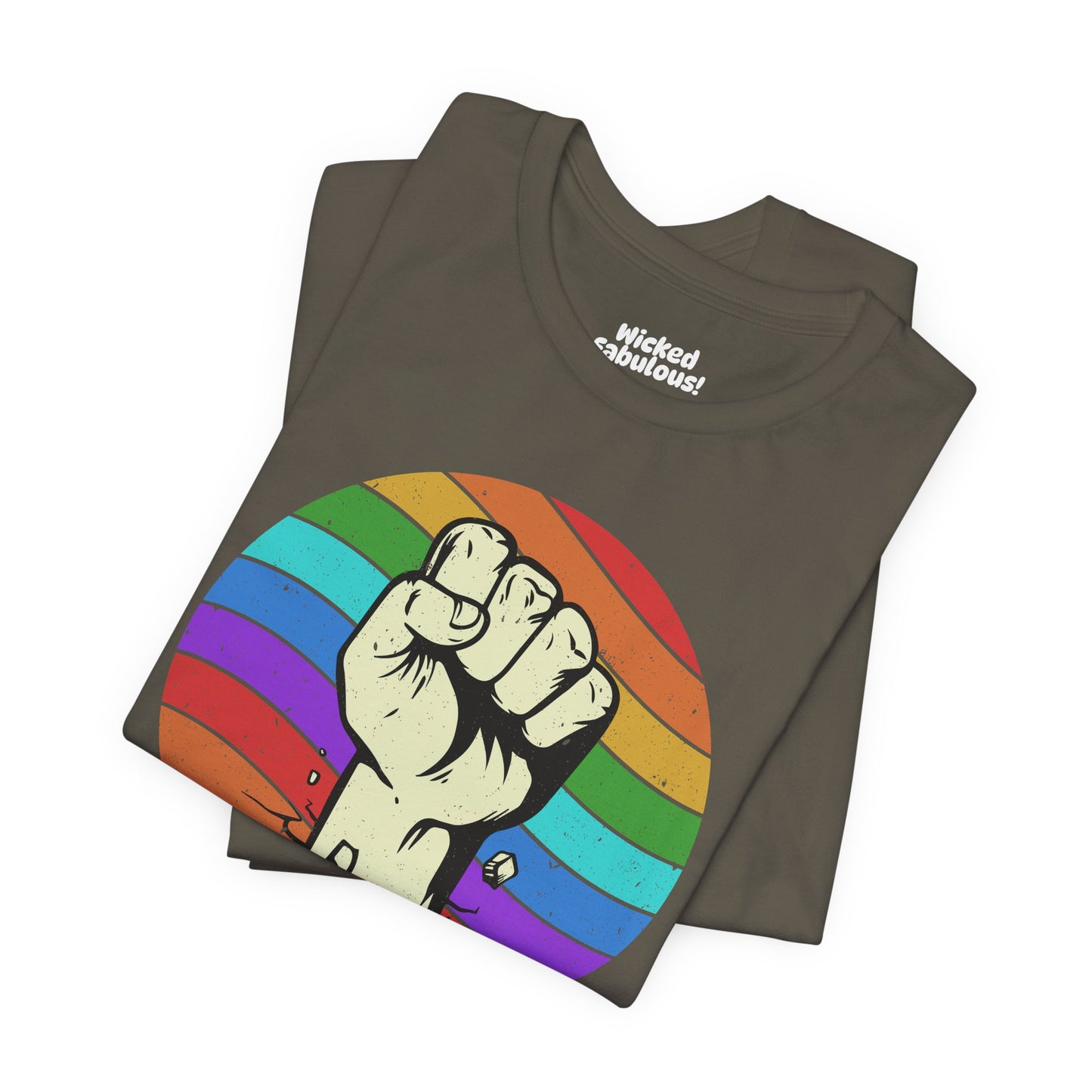 Resist Rainbow Graphic Tee | Unisex Short Sleeve T-Shirt for Activism and Pride