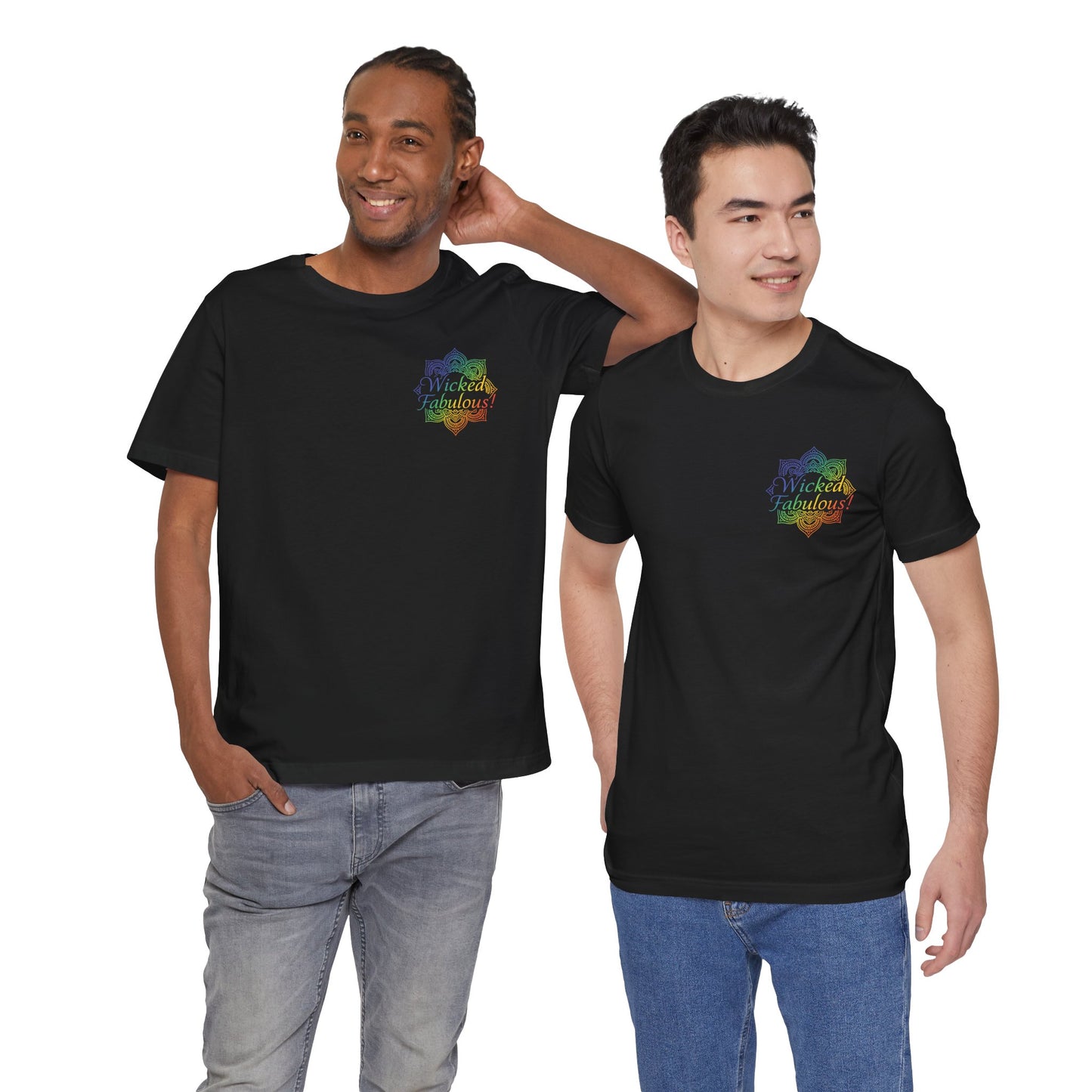 Vibrant Psychedelic Chakra Short Sleeve Tee (Printed on Back)