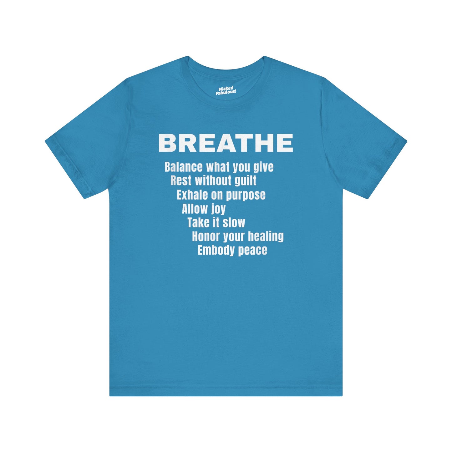 “BREATHE” Mindful Affirmation T-Shirt – Zen-Inspired Motivational Tee