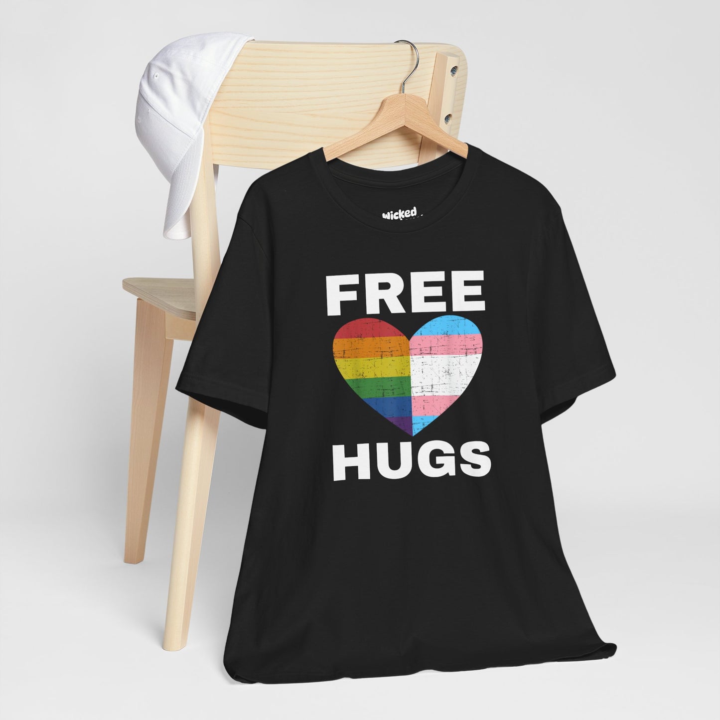 Pride Love Hugs T-Shirt - Unisex Jersey Short Sleeve Tee for LGBTQ+ Support