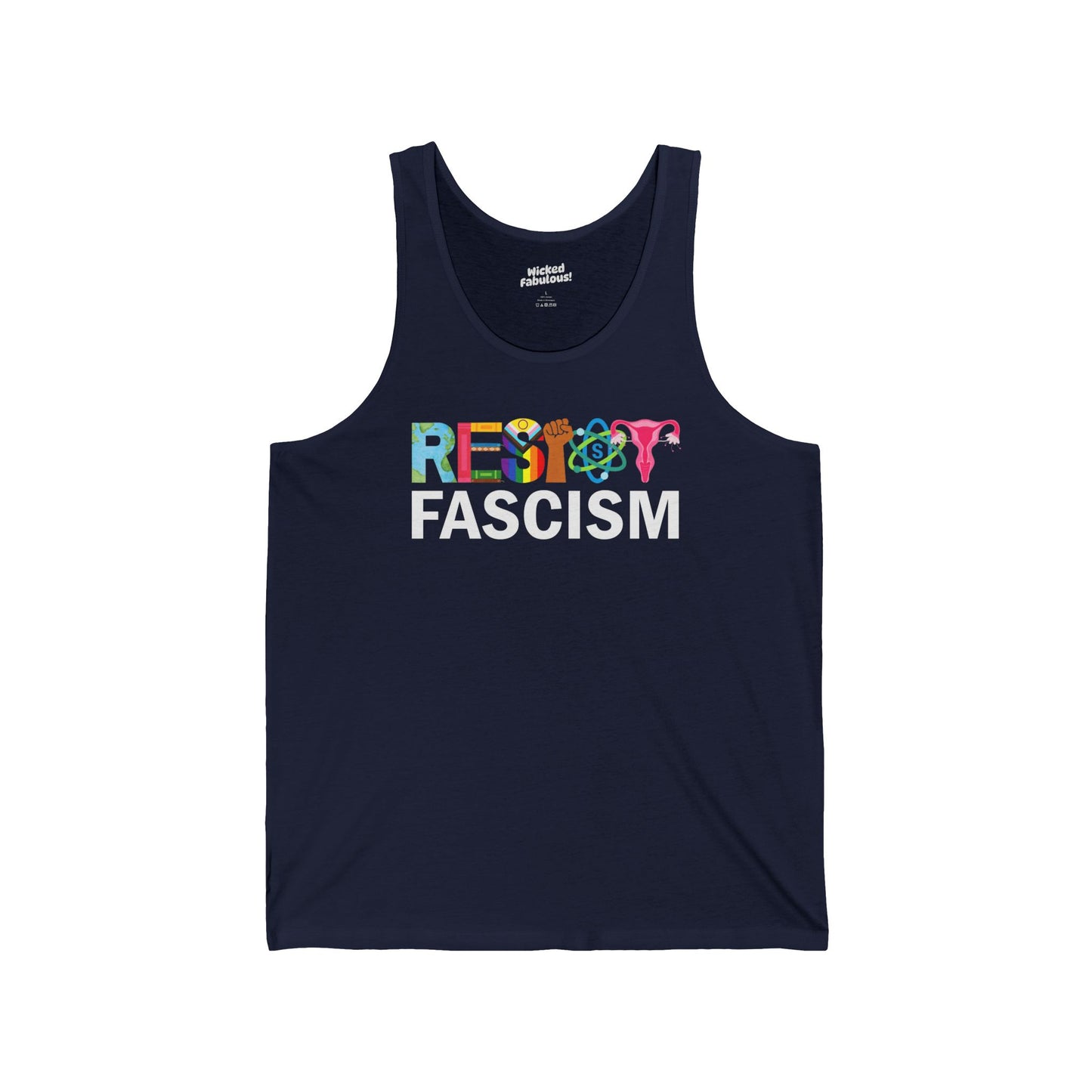 Resist Fascism Unisex Jersey Tank - Bold Protest Apparel