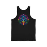 Chakra Jersey Tank - Colorful Tree of Life Design (Printed on Back)
