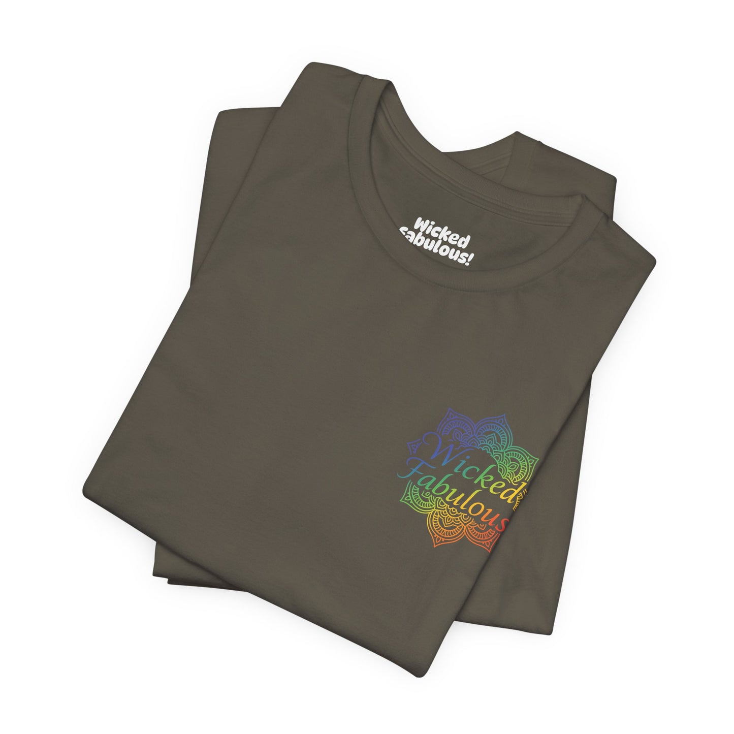 Vibrant Psychedelic Chakra Short Sleeve Tee (Printed on Back)