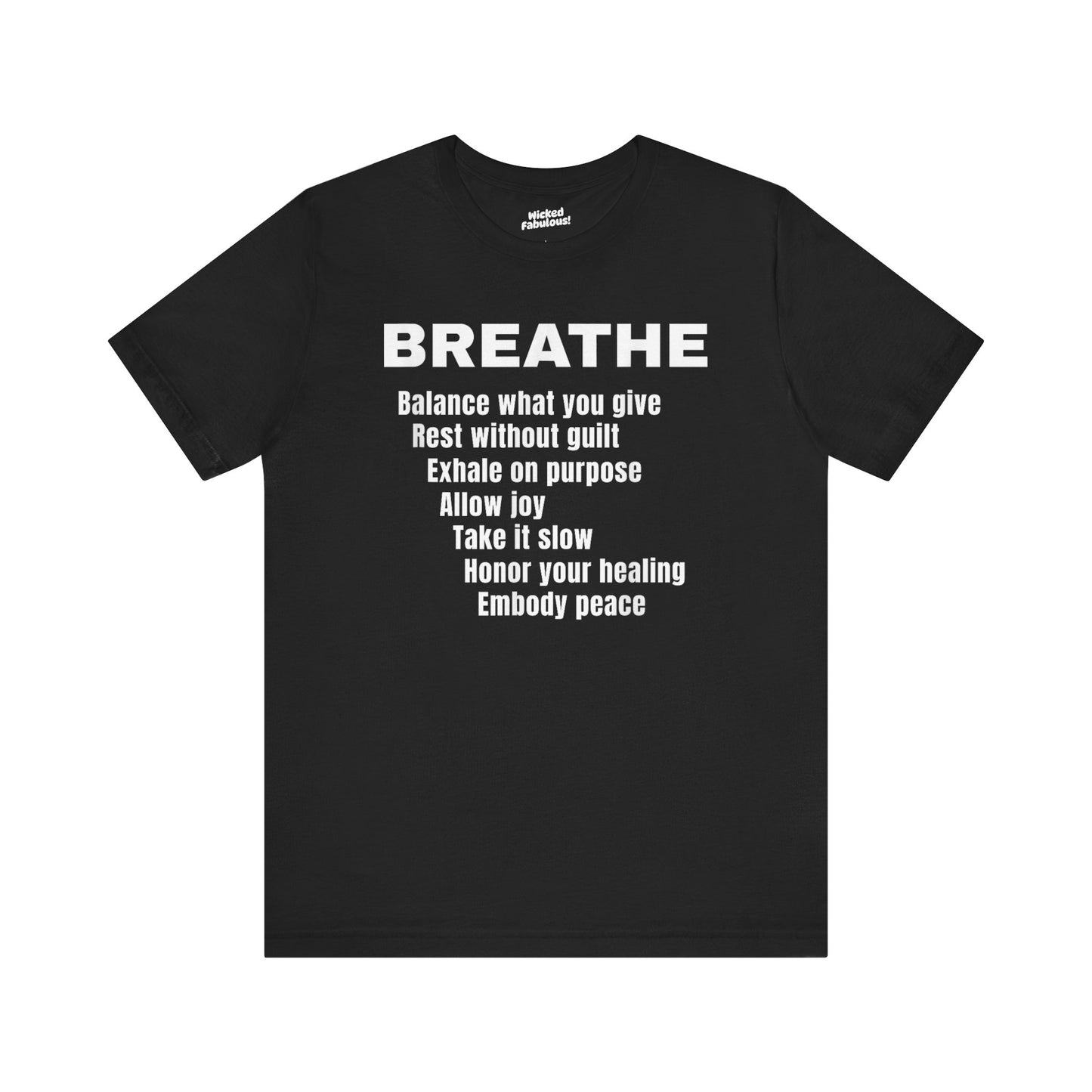 “BREATHE” Mindful Affirmation T-Shirt – Zen-Inspired Motivational Tee
