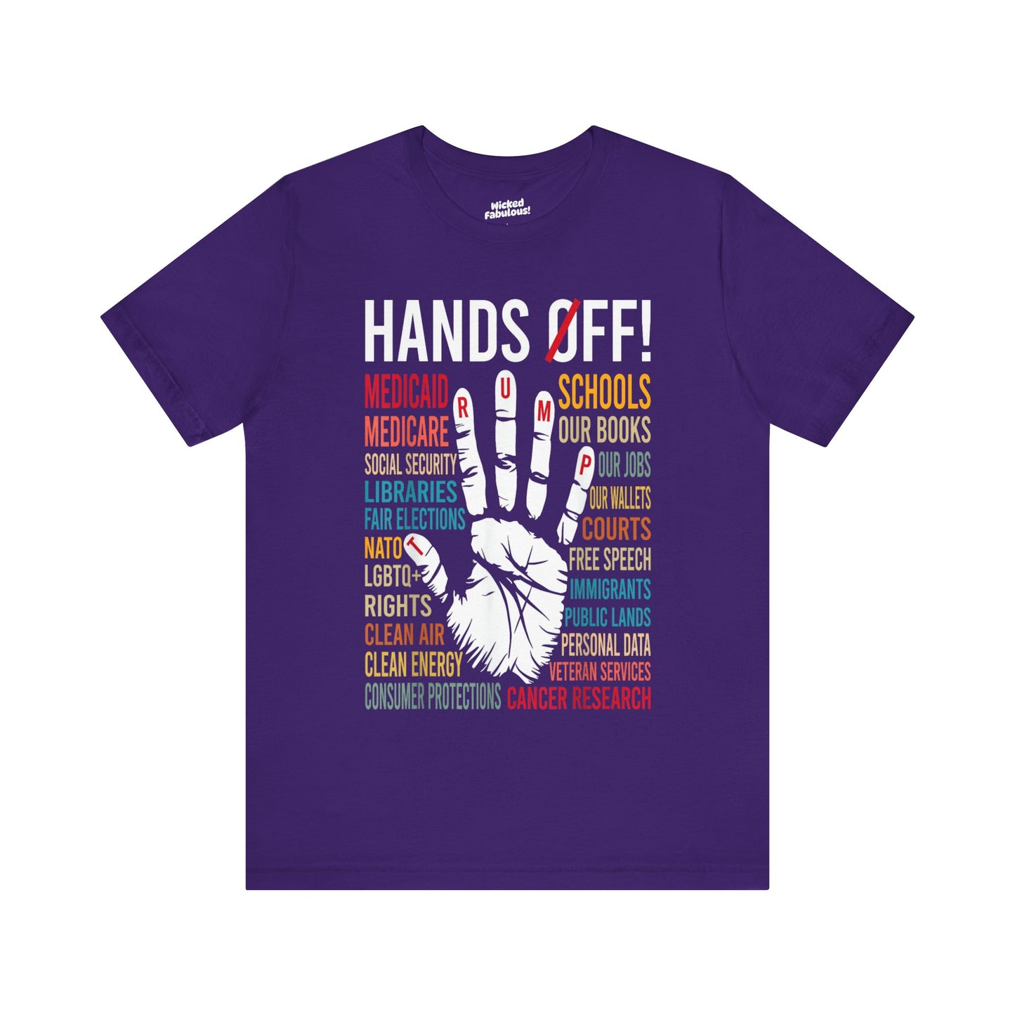 Unisex Jersey Short Sleeve Tee - "Hands Off!" Graphic Tee for Activism and Awareness