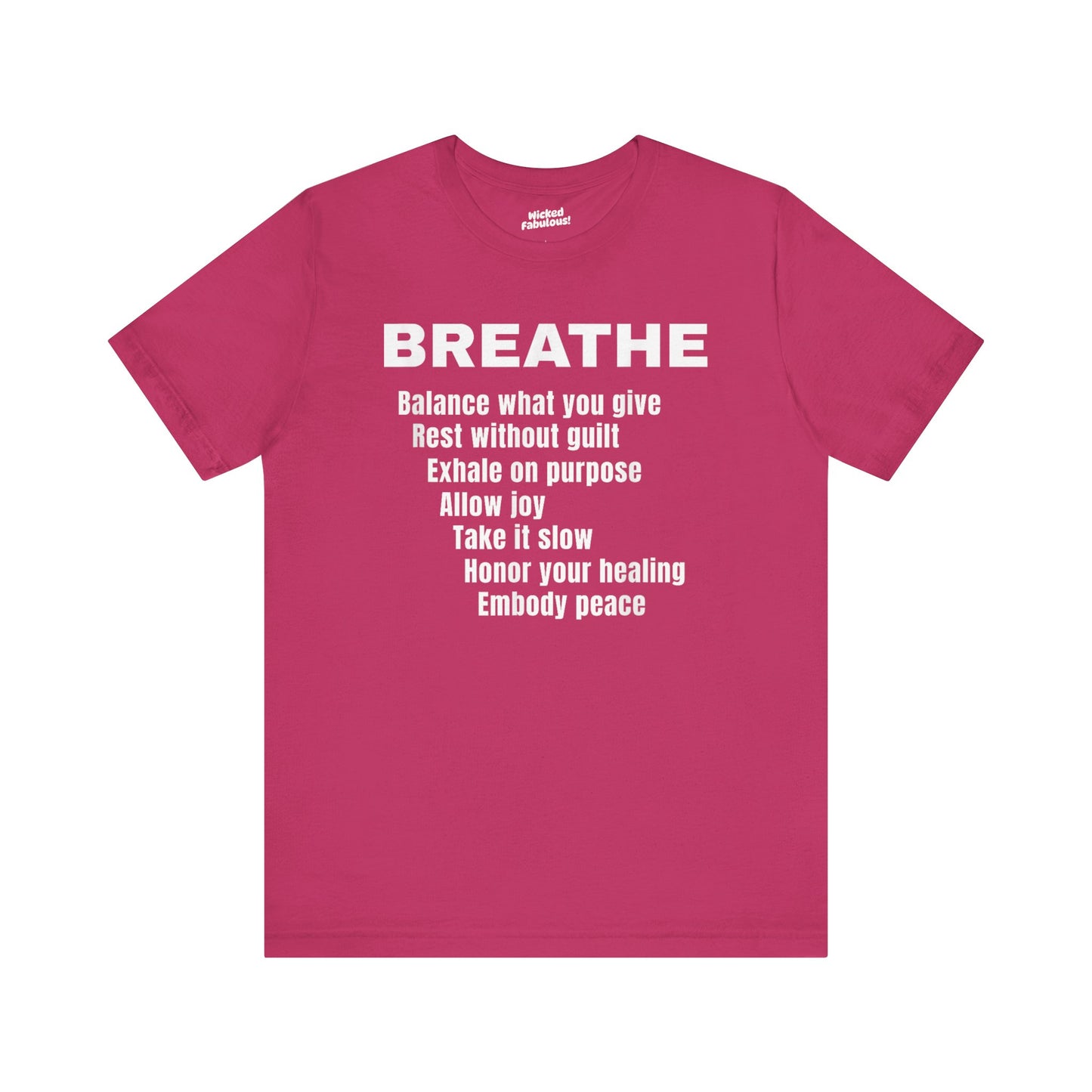 “BREATHE” Mindful Affirmation T-Shirt – Zen-Inspired Motivational Tee