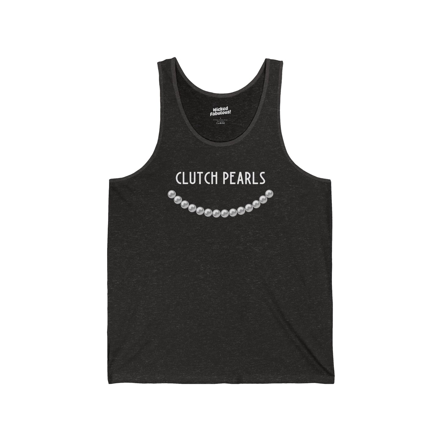 Clutch Pearls Unisex Jersey Tank Top - Stylish Pearl Design for Casual Wear