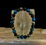 Triple Protection Bracelet - Blue Tiger Eye, Black Obsidian, Hematite